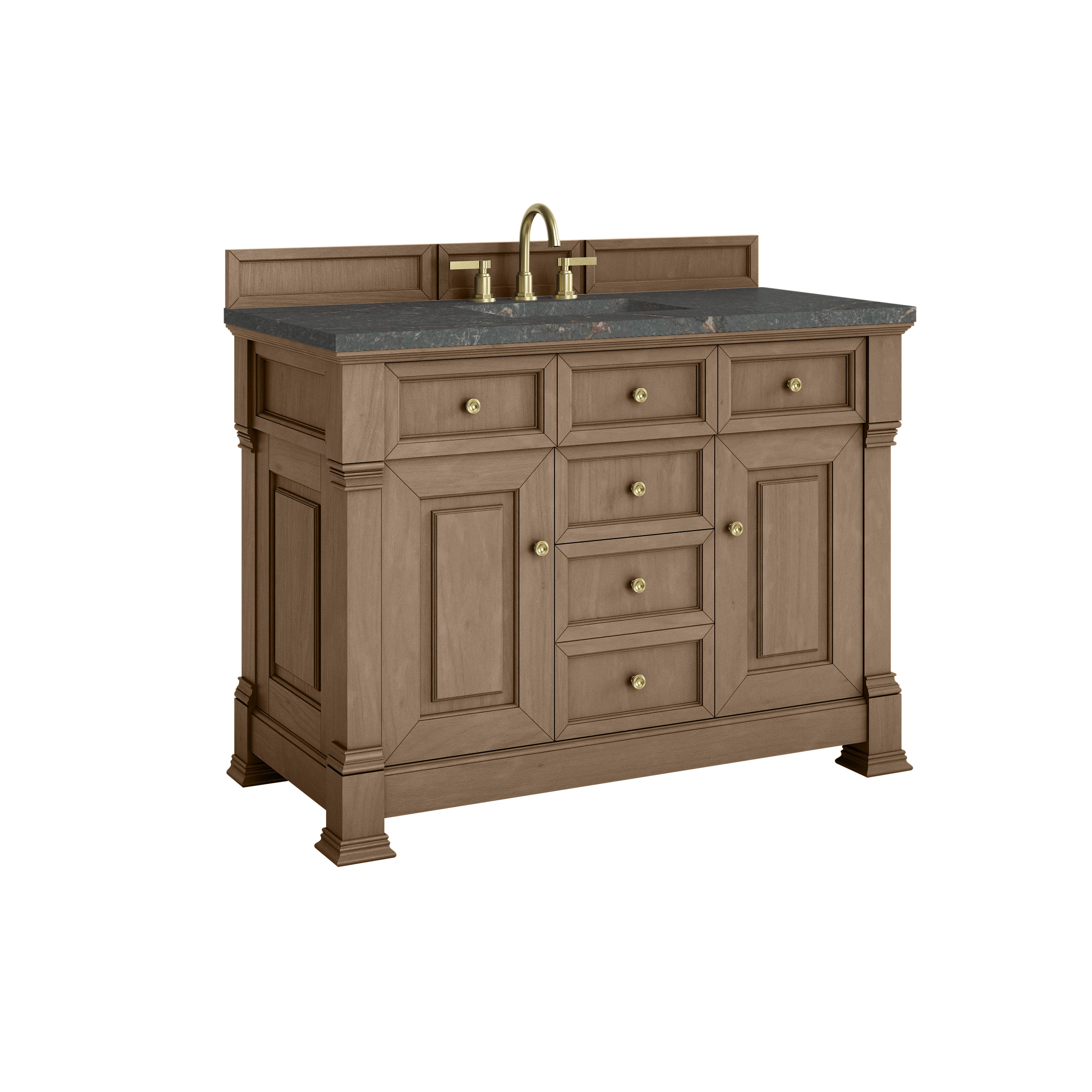 James Martin Brookfield 48" Single Vanity in Pecan with 3cm Countertop