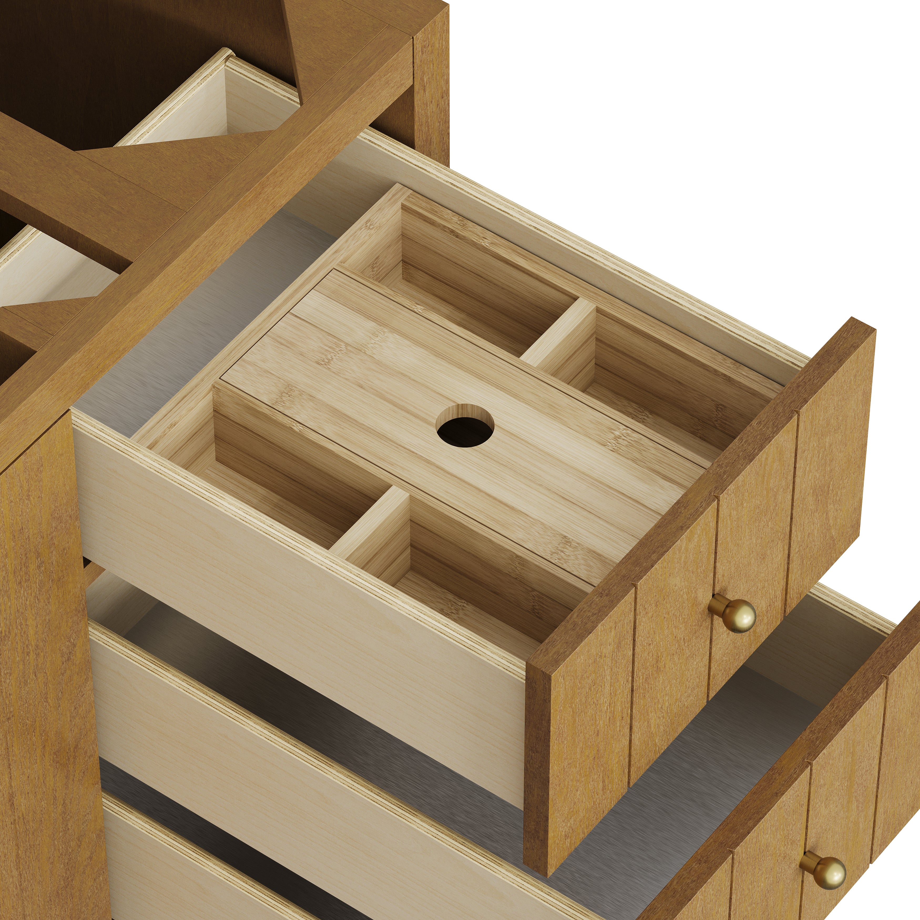 James Martin Hudson 48" Single Vanity in Honey Oak with 3cm Countertop
