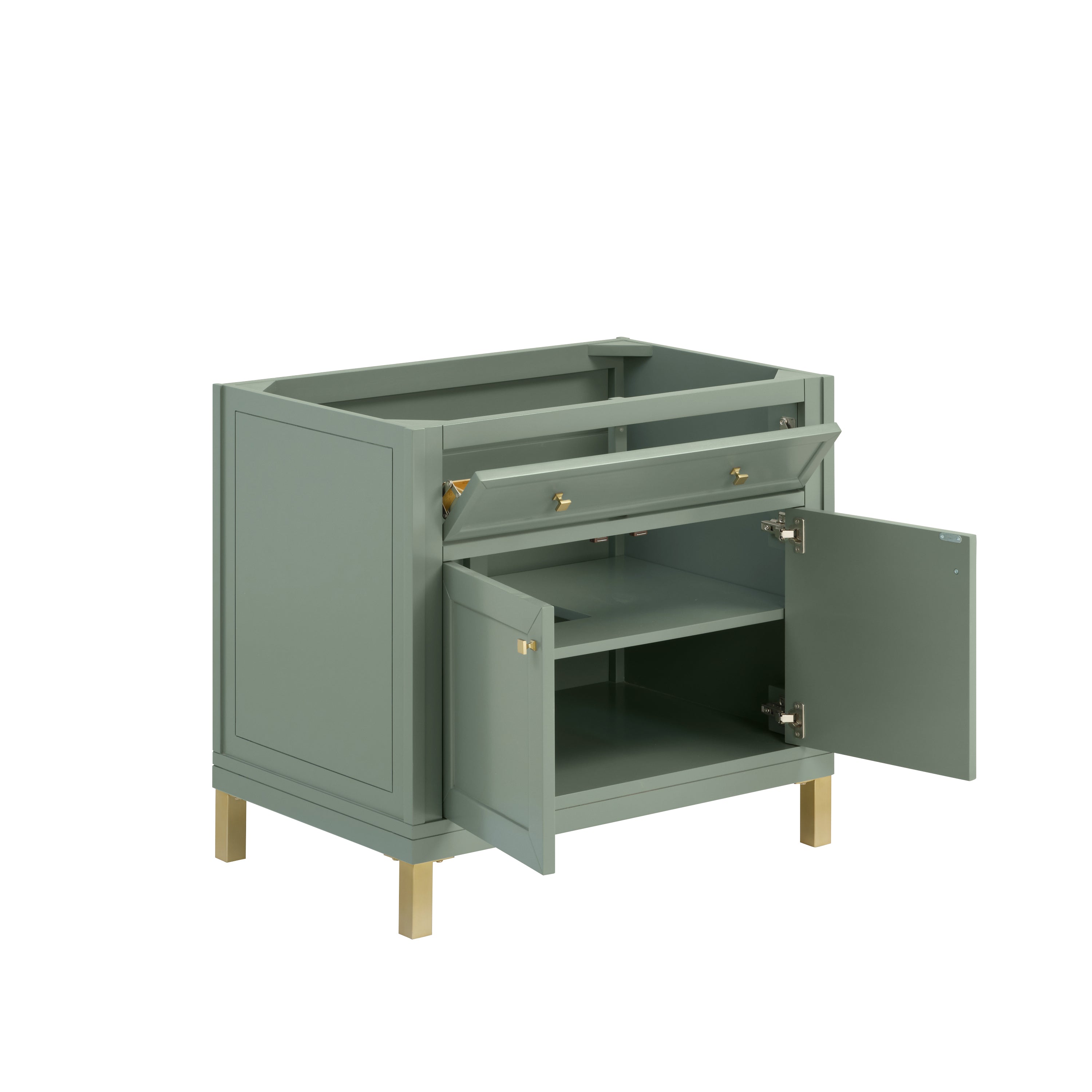 James Martin Chicago 36" Single Vanity in Smokey Celadon with 3cm Countertop