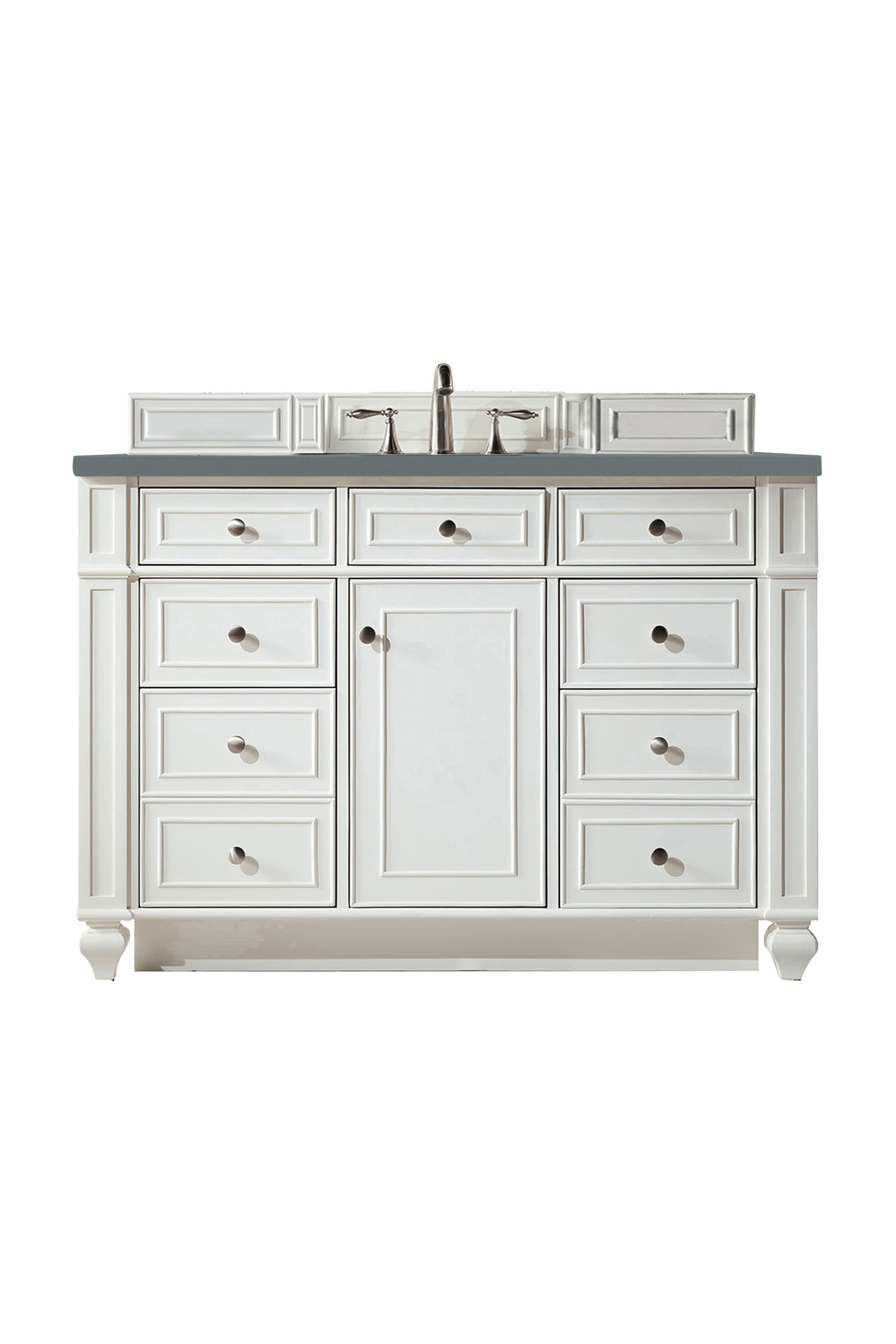 James Martin Bristol 48" Single Vanity in Bright White with 3cm Countertop