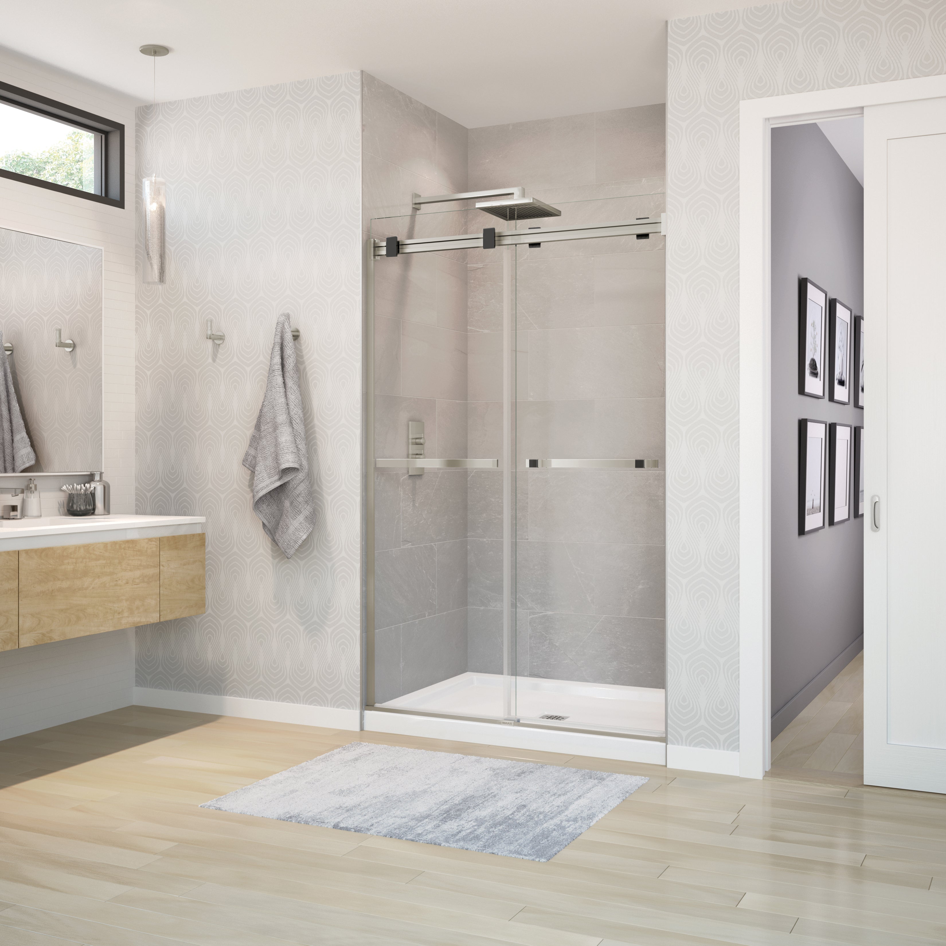 Maax Duel 44-47 x 70 ½-74 in. 8 mm Bypass Shower Door