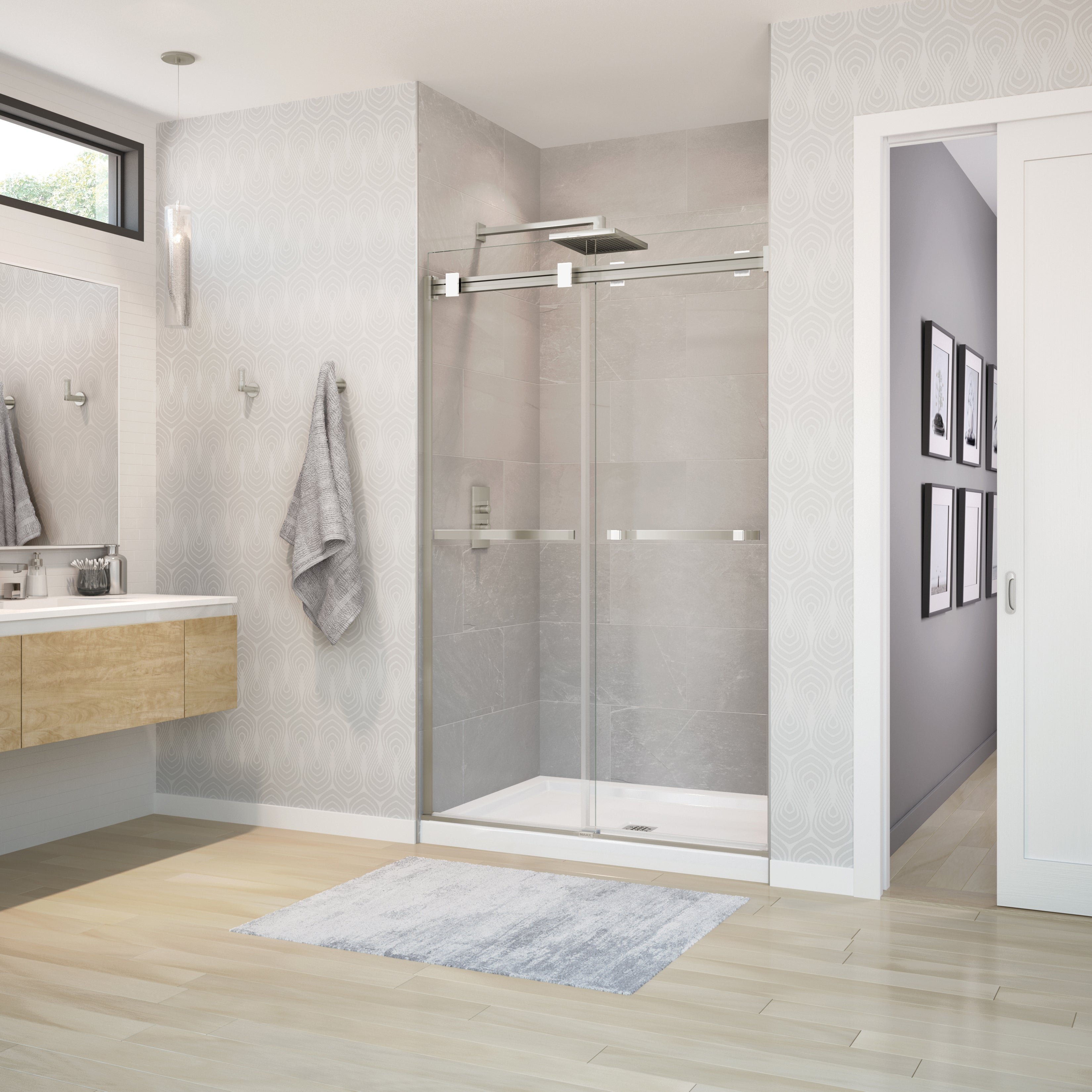 Maax Duel 44-47 x 70 ½-74 in. 8 mm Bypass Shower Door