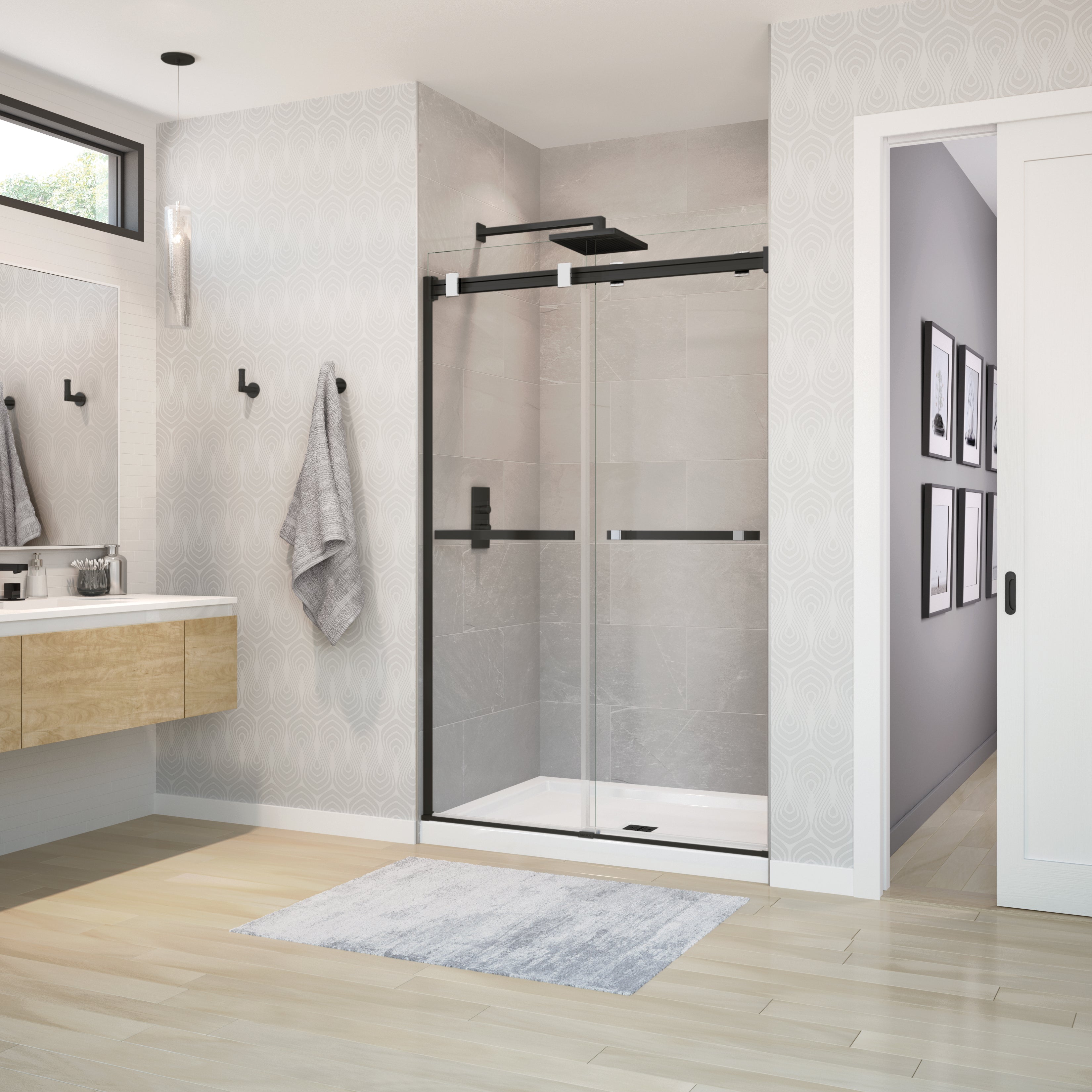 Maax Duel 44-47 x 70 ½-74 in. 8 mm Bypass Shower Door