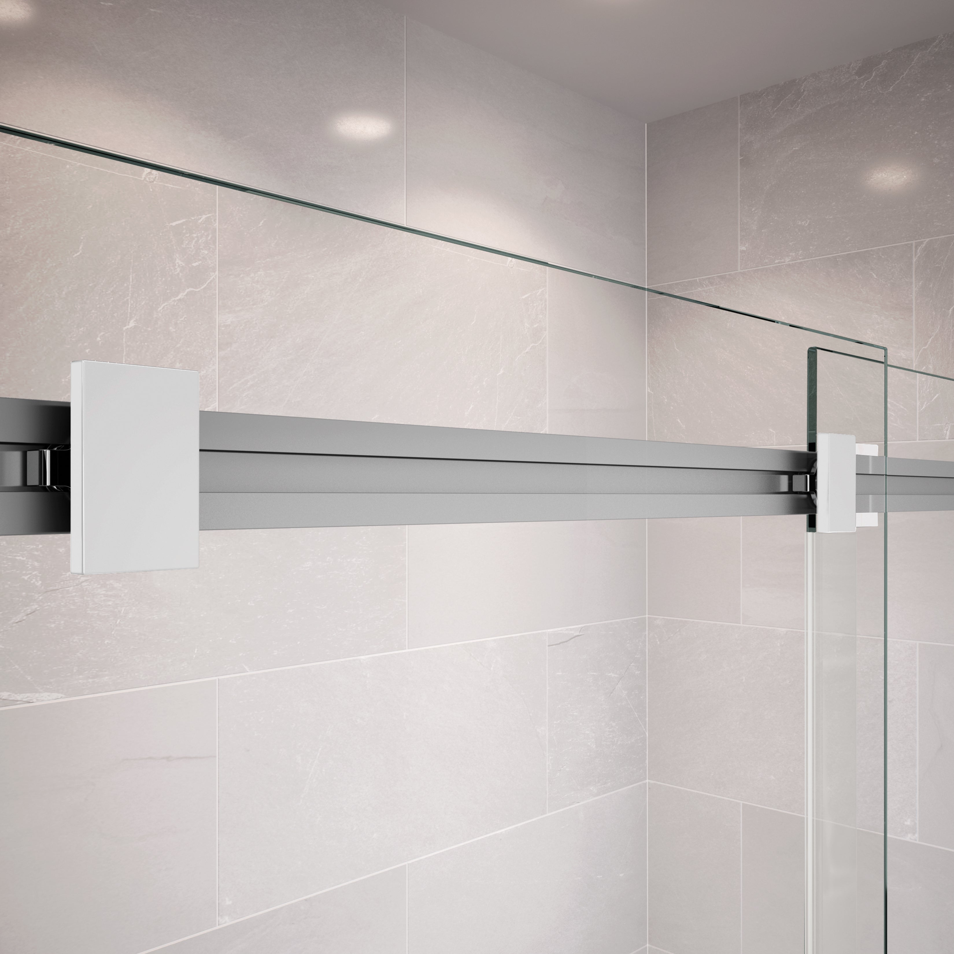 Maax Duel 56-59 x 55 ½ x 59 in. 8 mm Bypass Tub Door for Alcove Installation with Clear glass