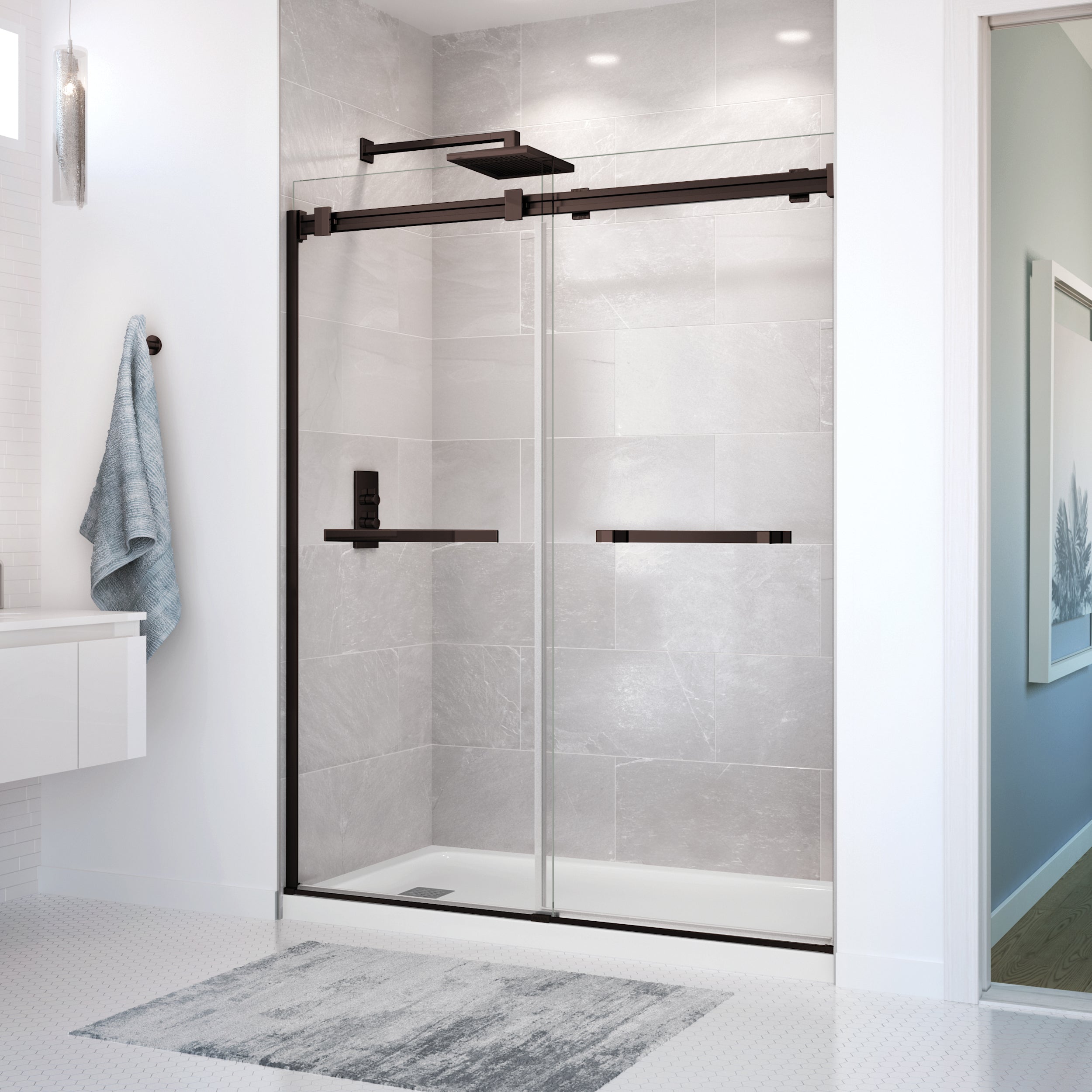 Maax Duel 56-58 ½ x 70 ½-74 in. 8mm Bypass Shower Door