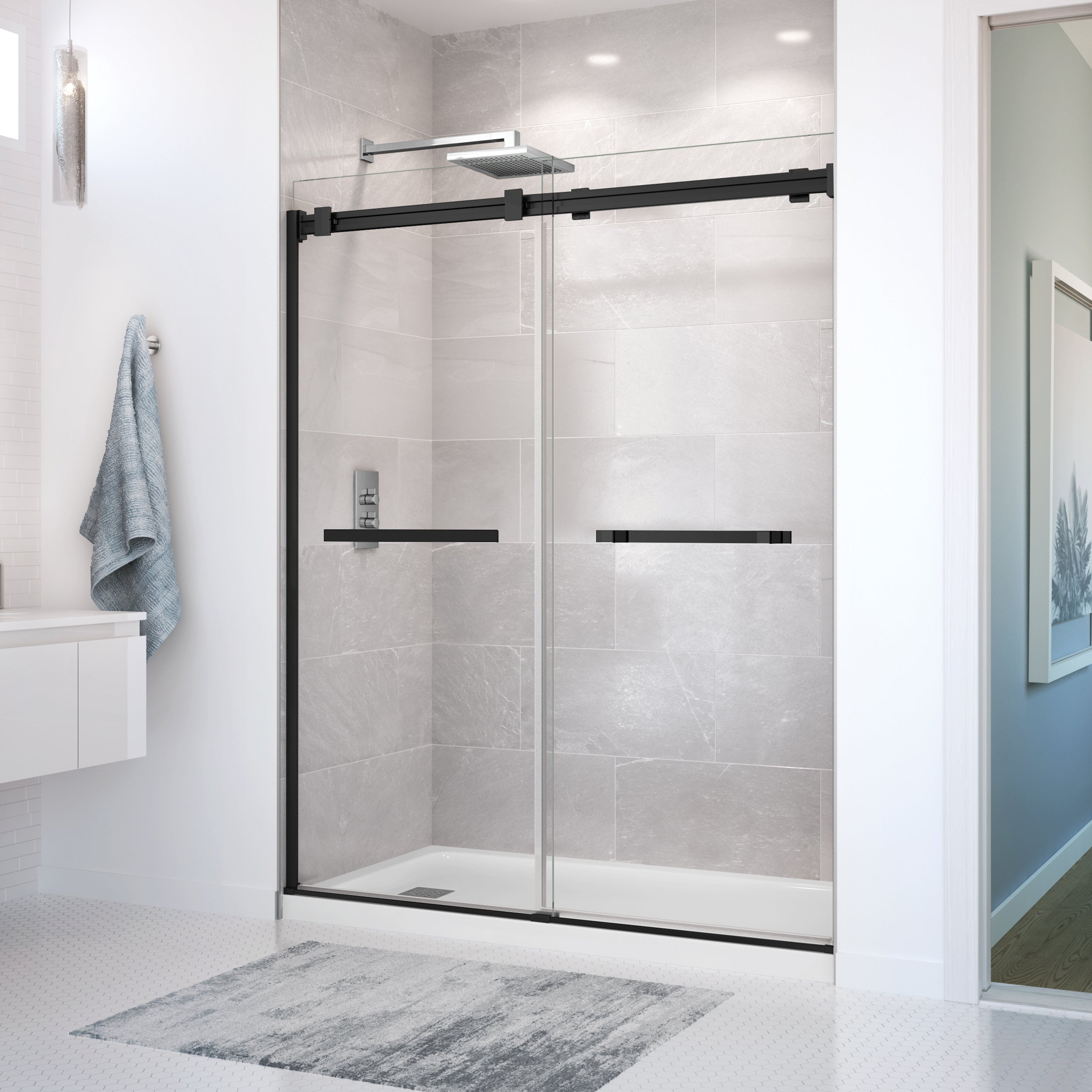 Maax Duel 56-58 ½ x 70 ½-74 in. 8mm Bypass Shower Door