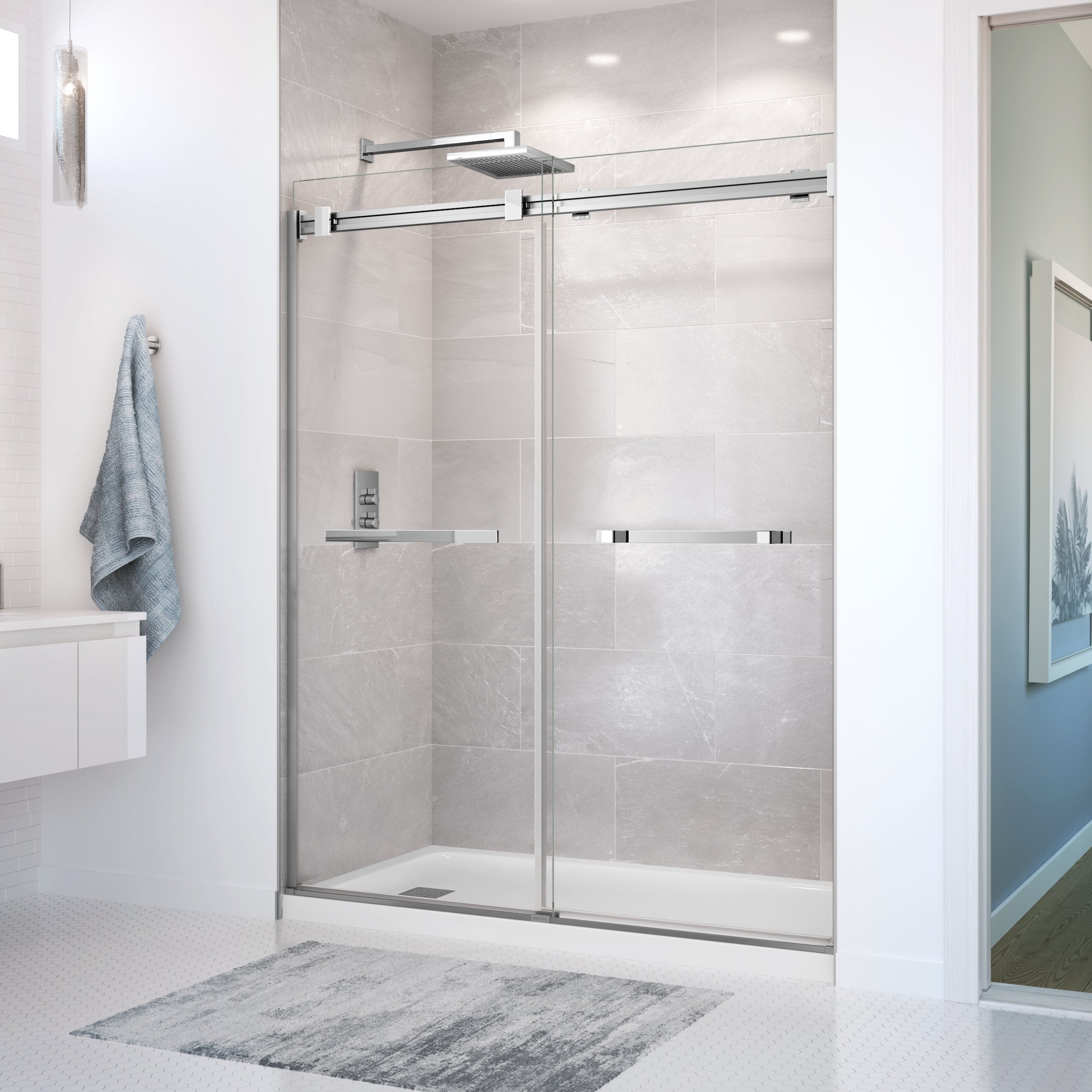 Maax Duel 56-58 ½ x 70 ½-74 in. 8mm Bypass Shower Door