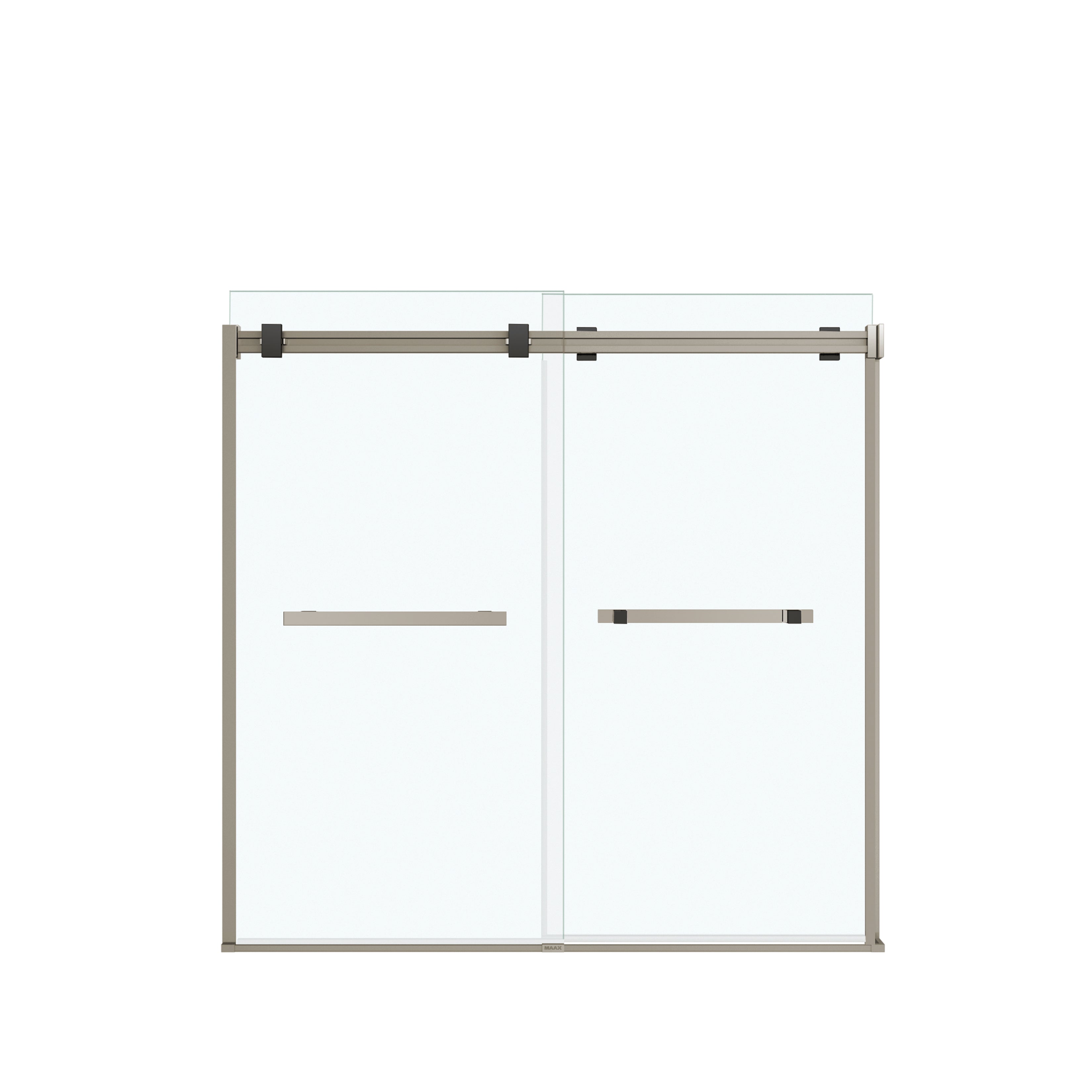 Maax Duel 56-59 x 55 ½ x 59 in. 8 mm Bypass Tub Door for Alcove Installation with Clear glass