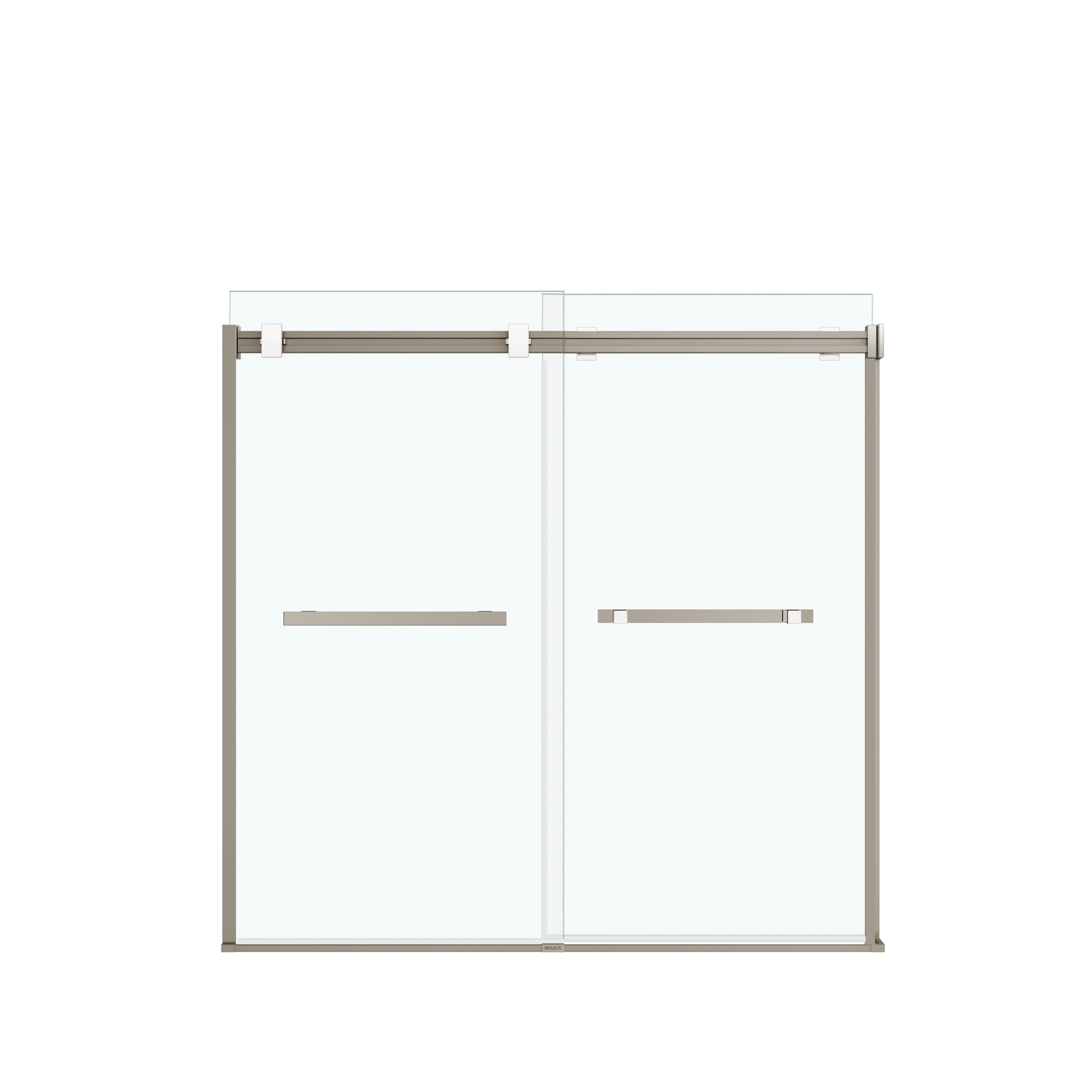 Maax Duel 56-59 x 55 ½ x 59 in. 8 mm Bypass Tub Door for Alcove Installation with Clear glass
