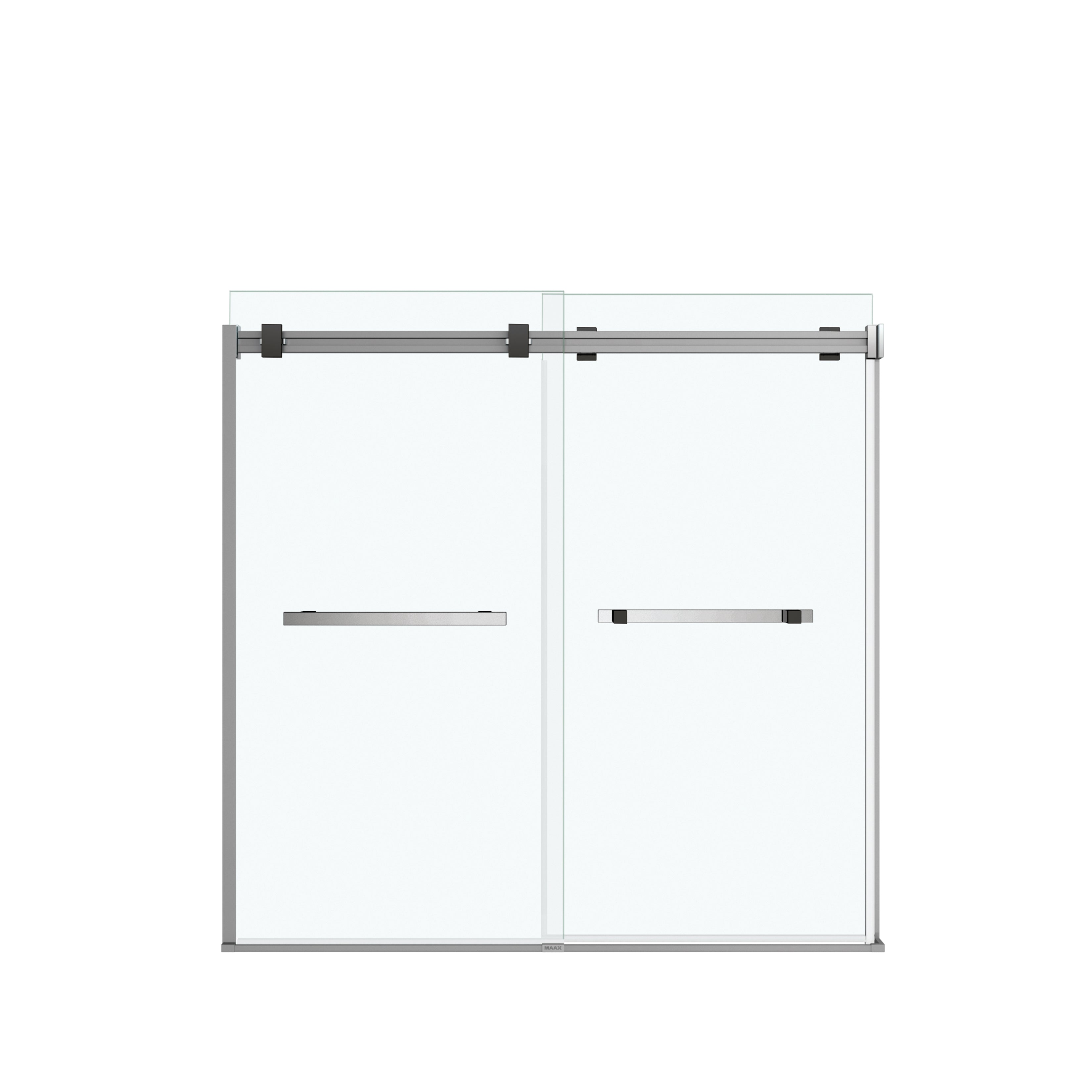 Maax Duel 56-59 x 55 ½ x 59 in. 8 mm Bypass Tub Door for Alcove Installation with Clear glass