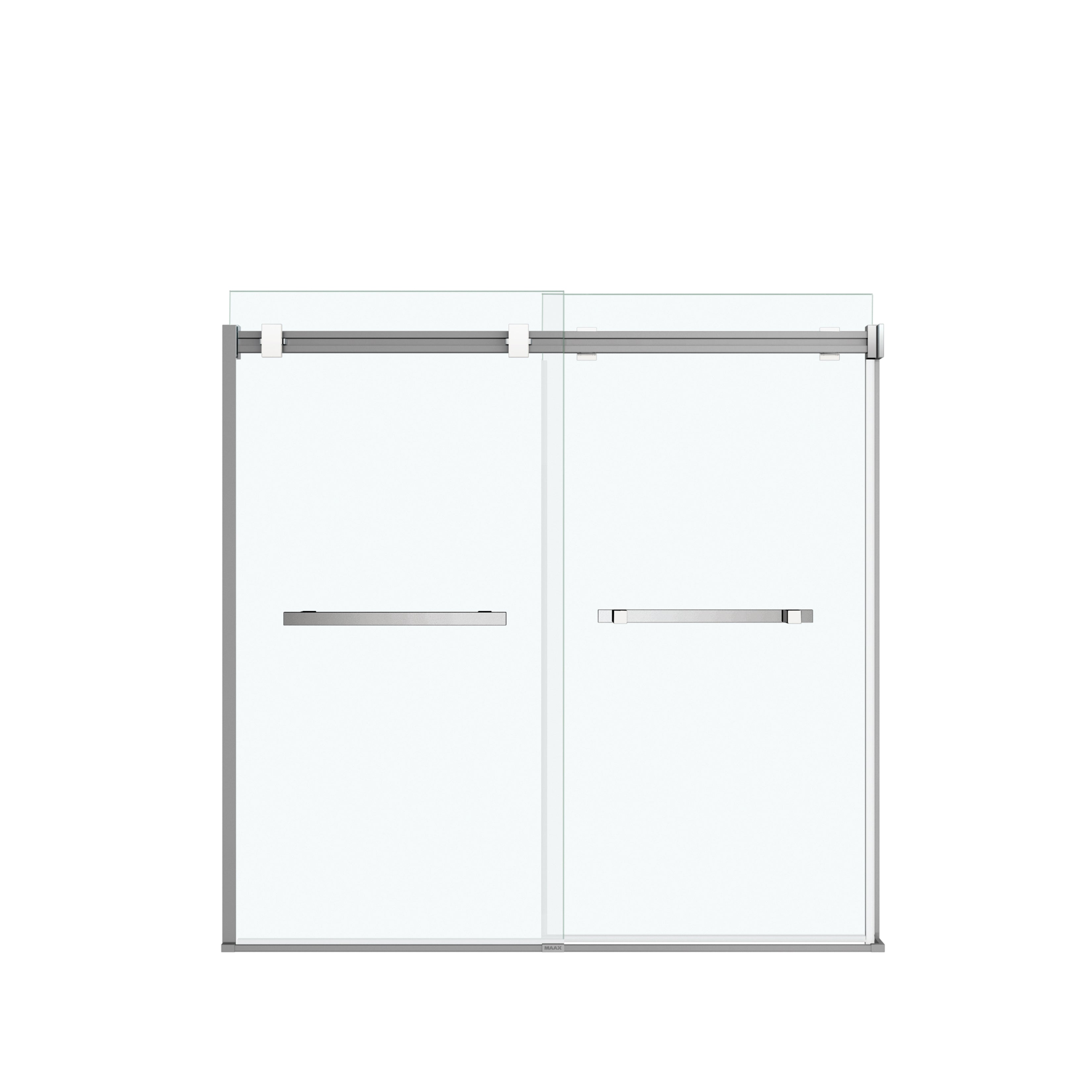Maax Duel 56-59 x 55 ½ x 59 in. 8 mm Bypass Tub Door for Alcove Installation with Clear glass