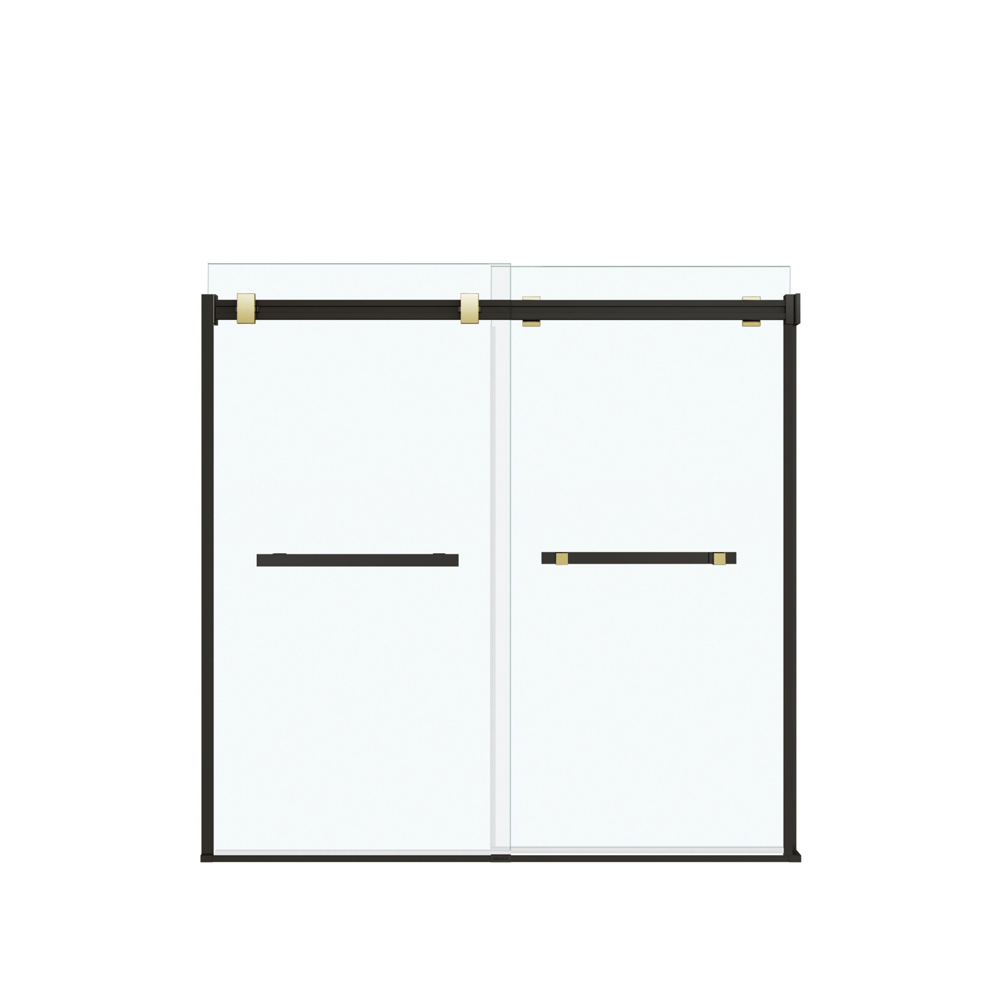 Maax Duel 56-59 x 55 ½ x 59 in. 8 mm Bypass Tub Door for Alcove Installation with Clear glass