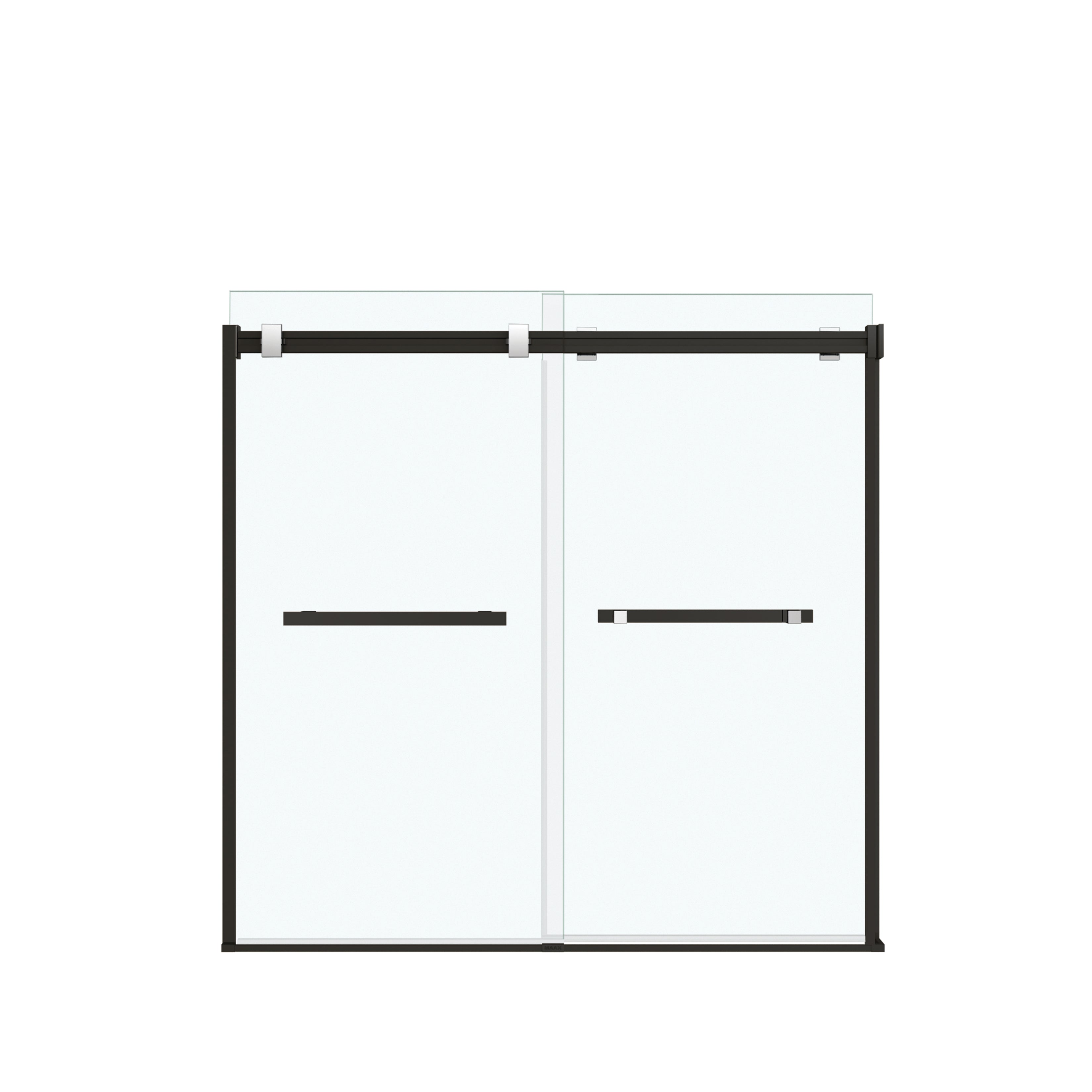 Maax Duel 56-59 x 55 ½ x 59 in. 8 mm Bypass Tub Door for Alcove Installation with Clear glass