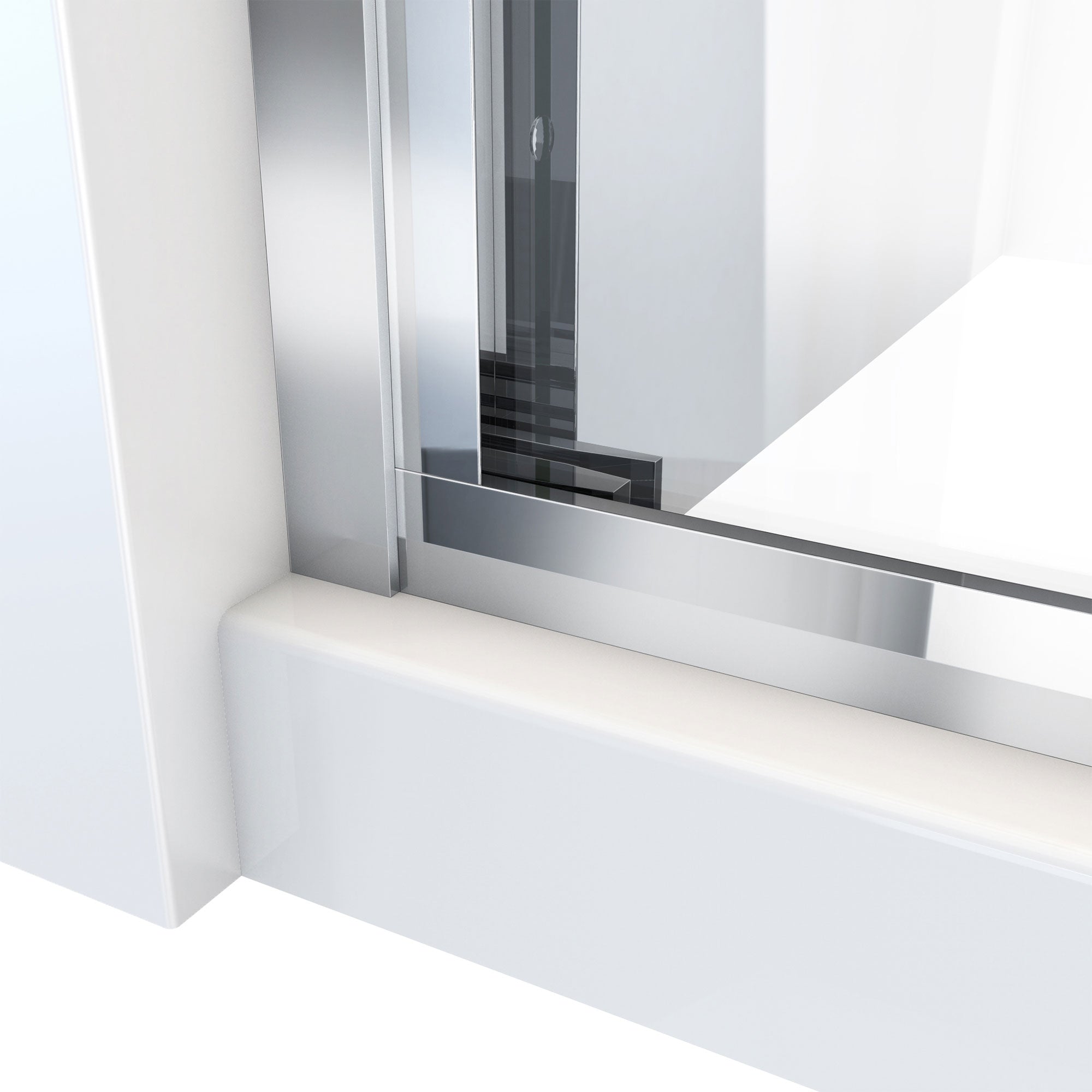 DreamLine Duet Plus 44 - 48 inch W x 72 inch H Semi-Frameless Bypass Shower Door