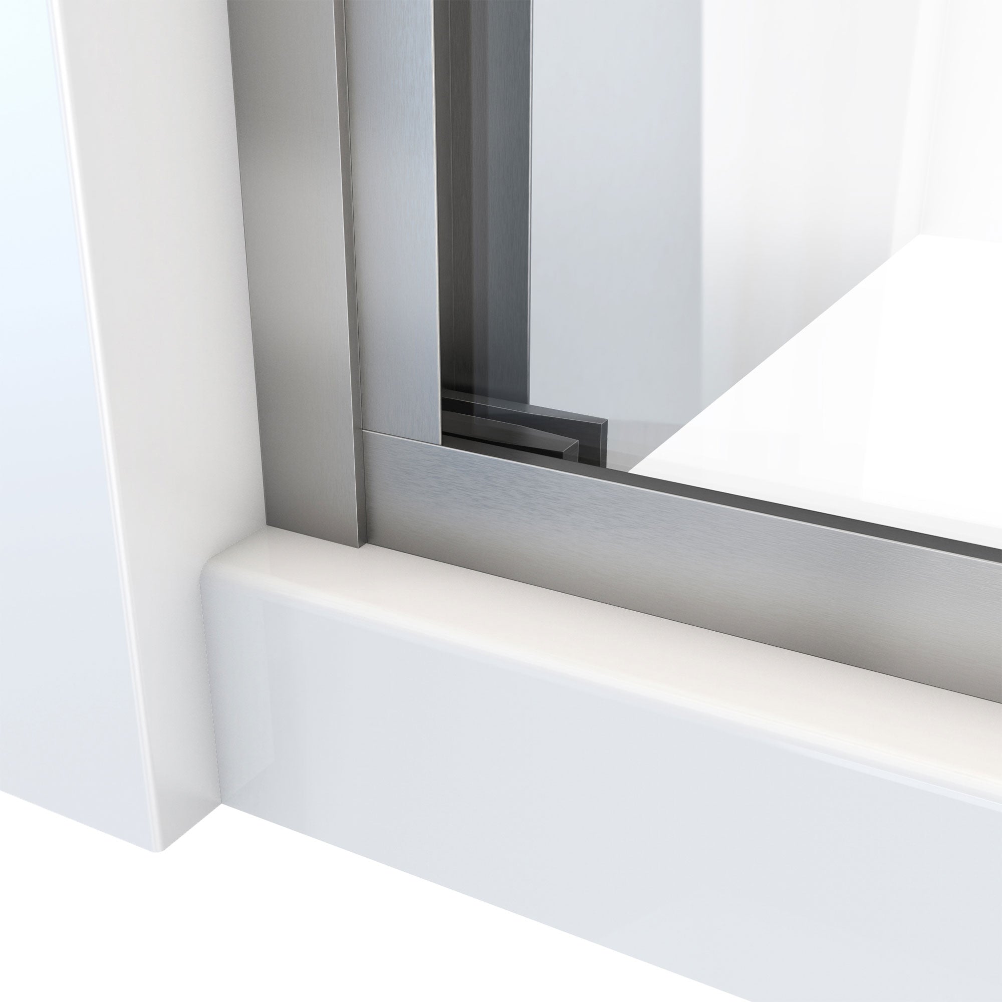 DreamLine Duet Plus 44 - 48 inch W x 72 inch H Semi-Frameless Bypass Shower Door