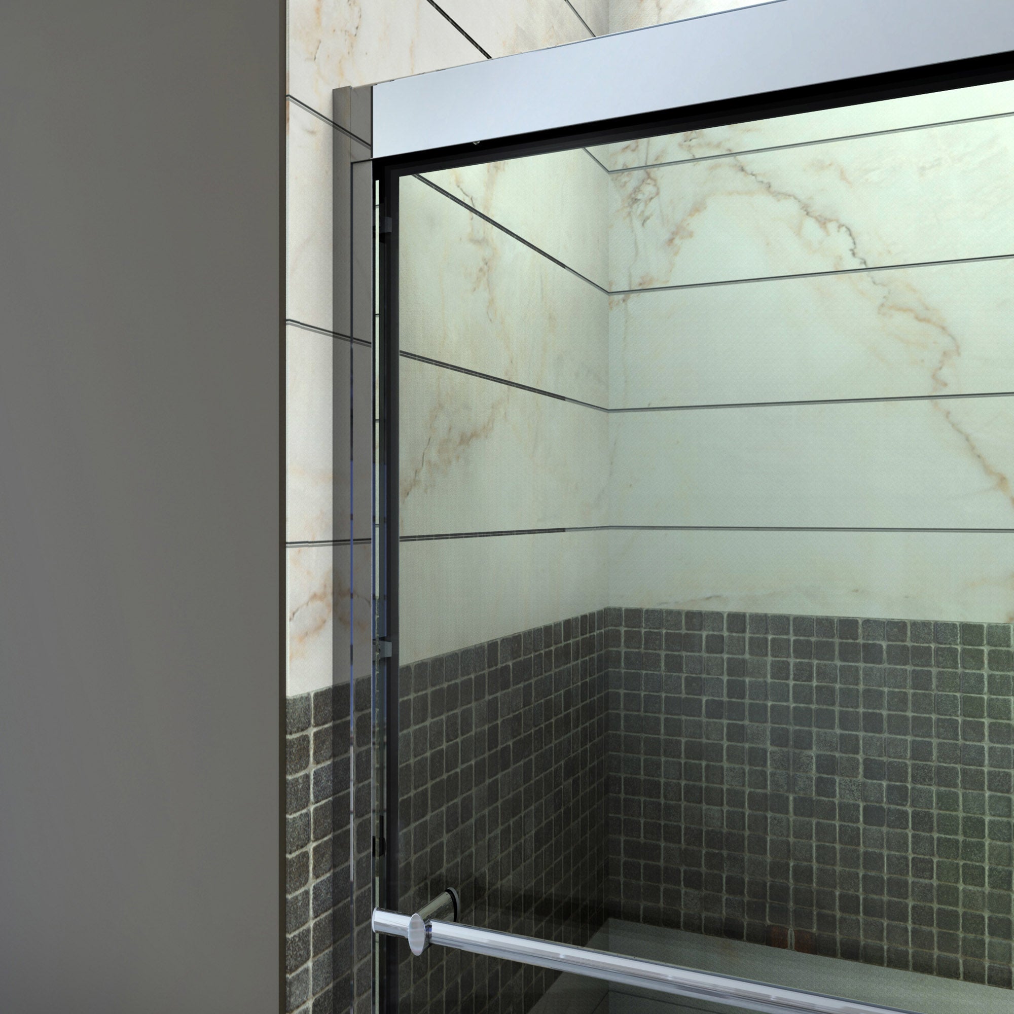 DreamLine Duet 30" D x 60" W Shower Door and Base