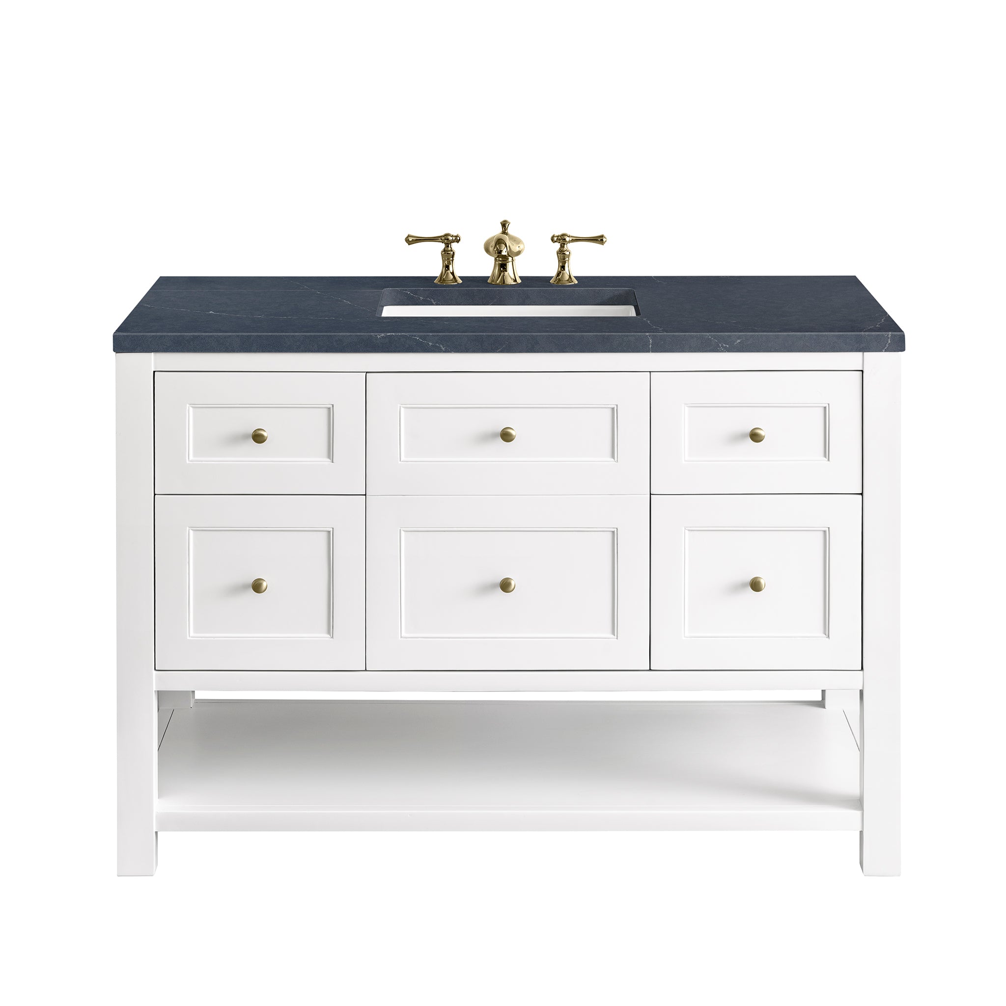 James Martin Breckenridge 48" Single Vanity in Bright White with 3cm Countertop