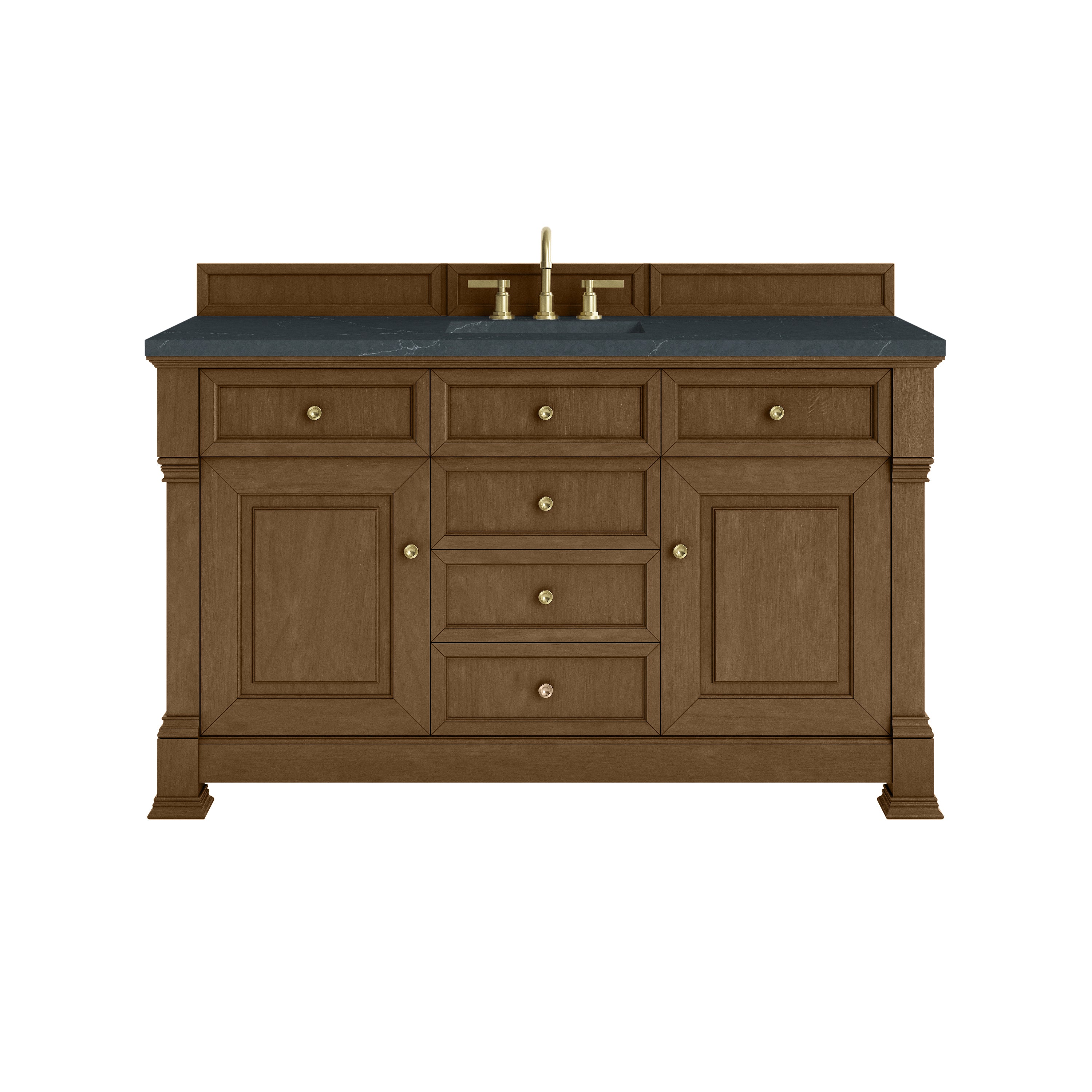 James Martin Brookfield 60" Single Vanity in Honey Oak with 3cm Countertop