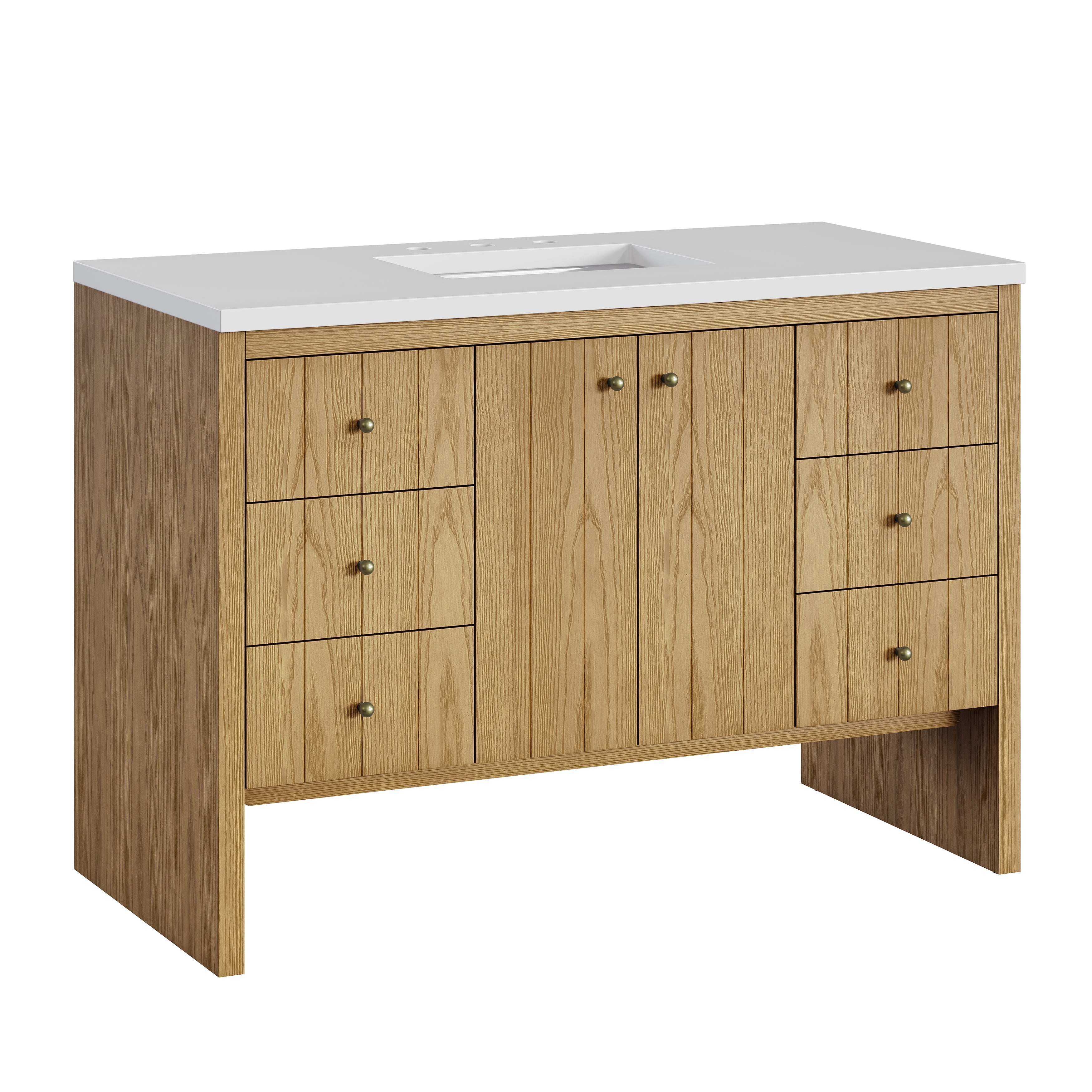 James Martin Hudson 48" Single Vanity in Light Natural Oak with 3cm Countertop