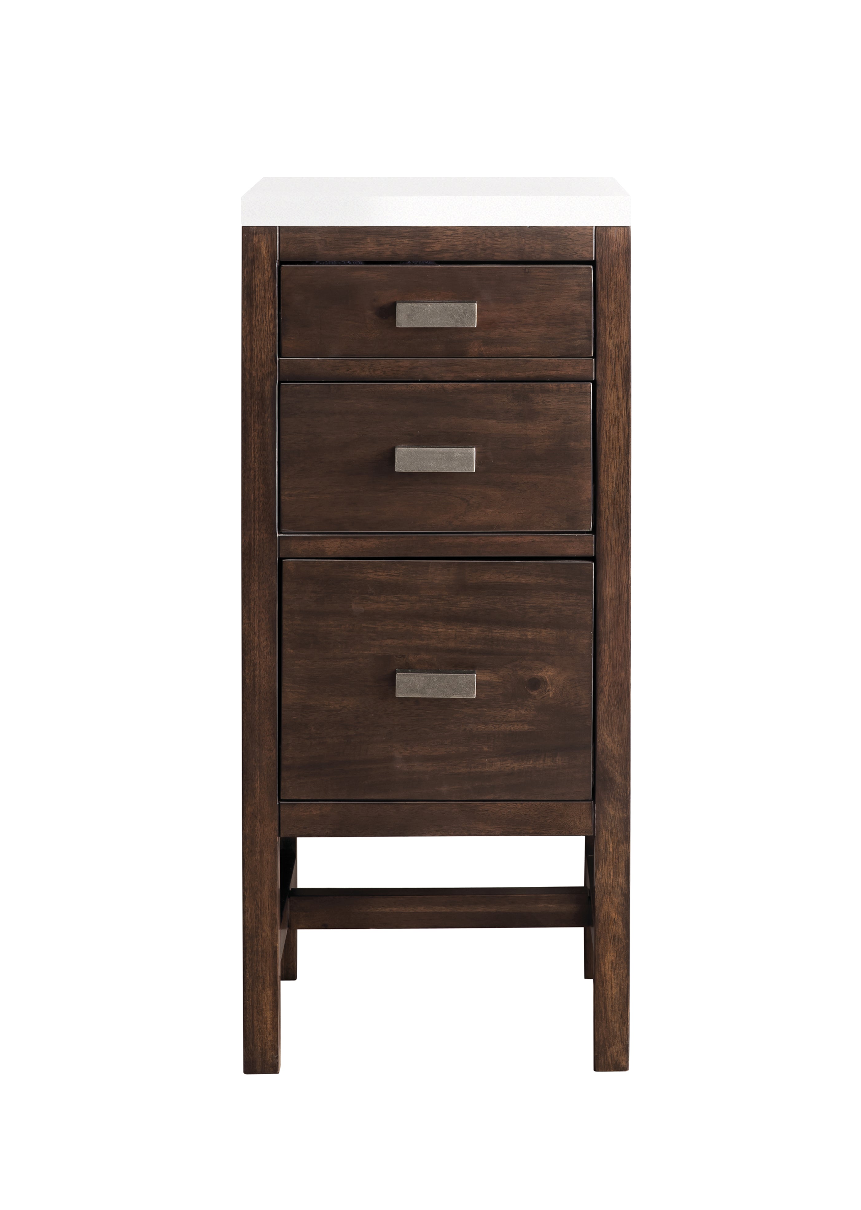 James Martin Addison 15" Base Cabinet Mid-Century Acacia with 3cm Countertop