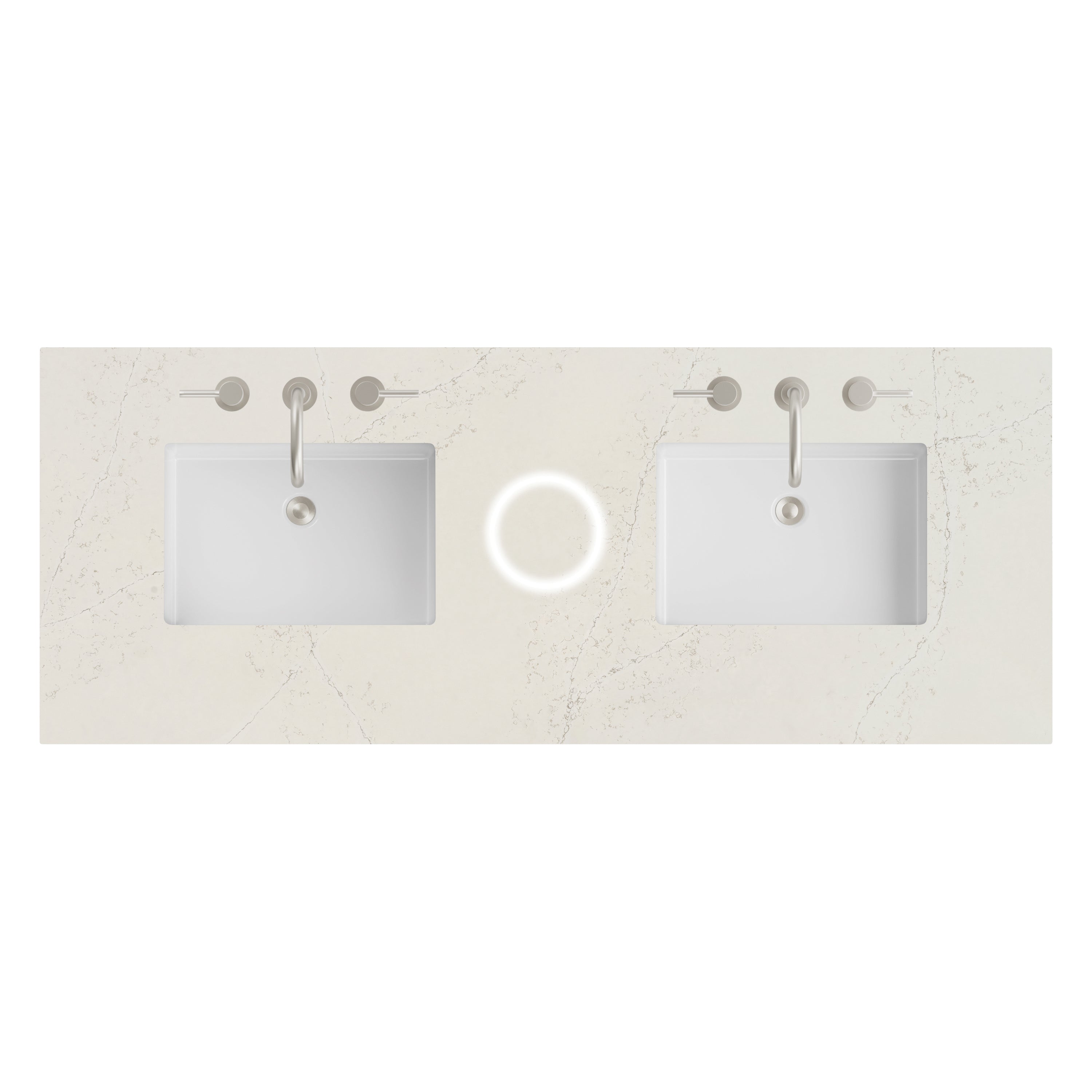 James Martin 60" Double Top with Sink & FreePower Wireless Charger, 3cm