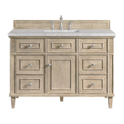 James Martin Lorelai 48" Single Vanity in Whitewashed Oak with 3cm Countertop and FreePower Wireless Charger