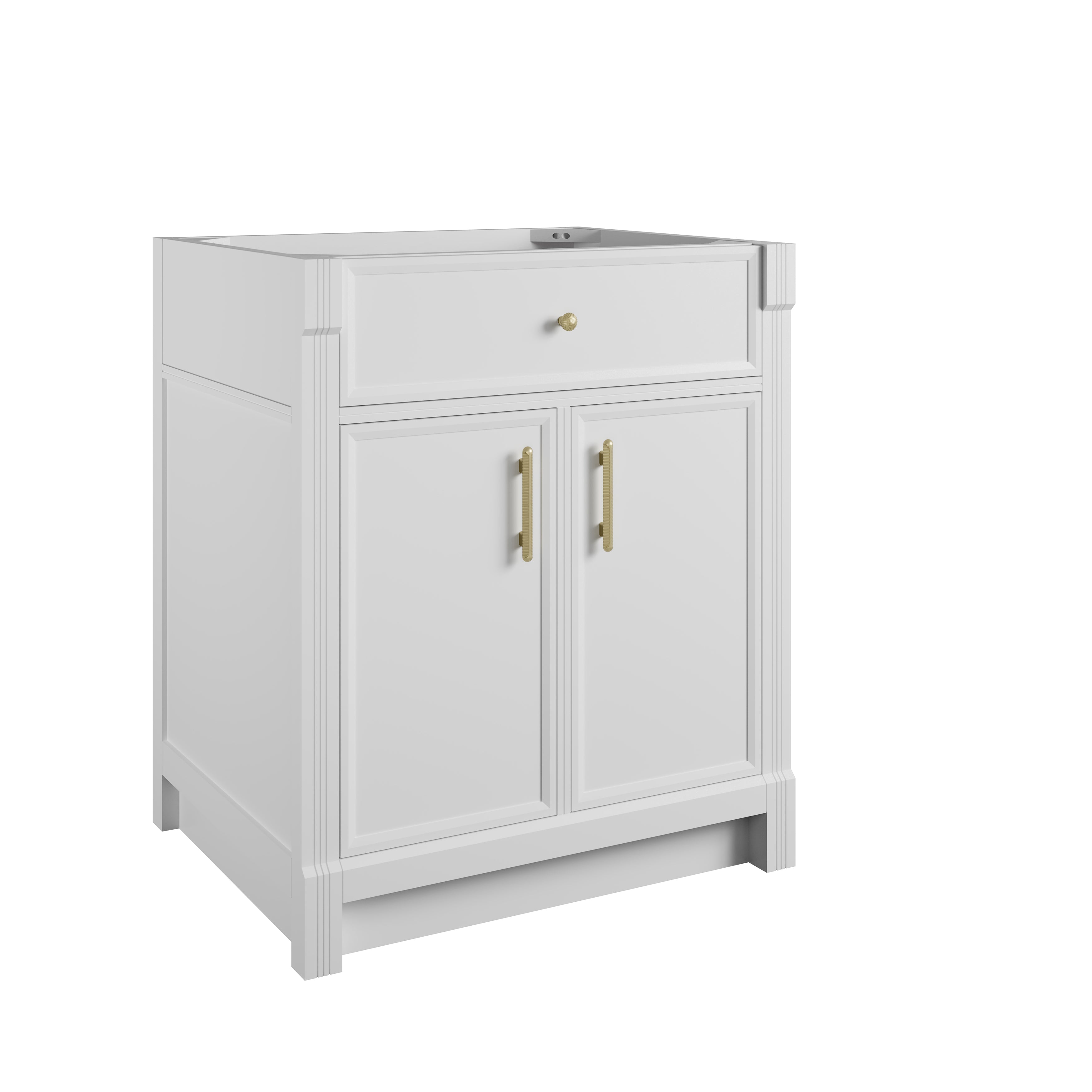 James Martin Bellshire 30" Single Vanity in Bright White with 3cm Countertop