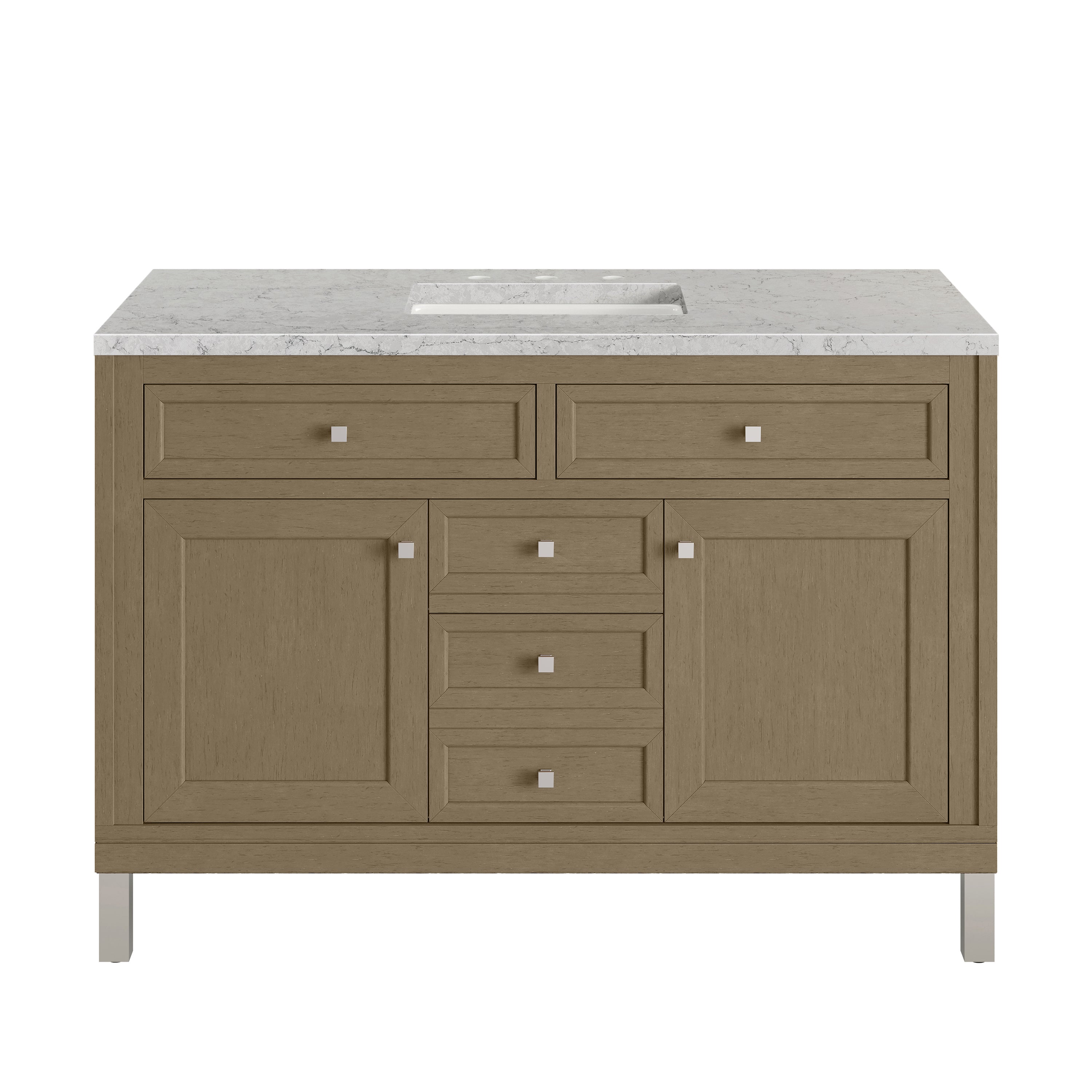 James Martin Chicago 48" Single Vanity in Walnut Whisper with 3cm Countertop