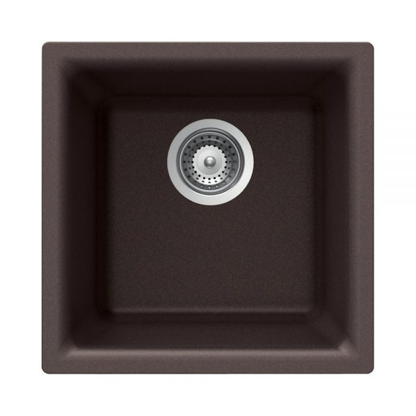 Houzer Quartztone 16" Granite Composite Dual Mount Single Bowl Bar Sink