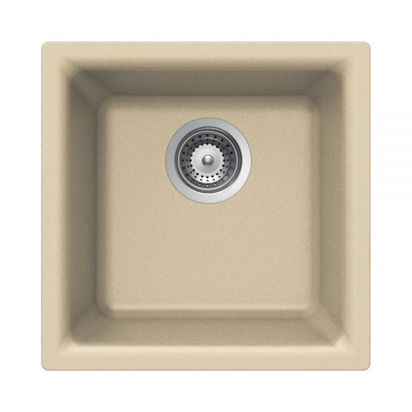 Houzer Quartztone 16" Granite Composite Dual Mount Single Bowl Bar Sink