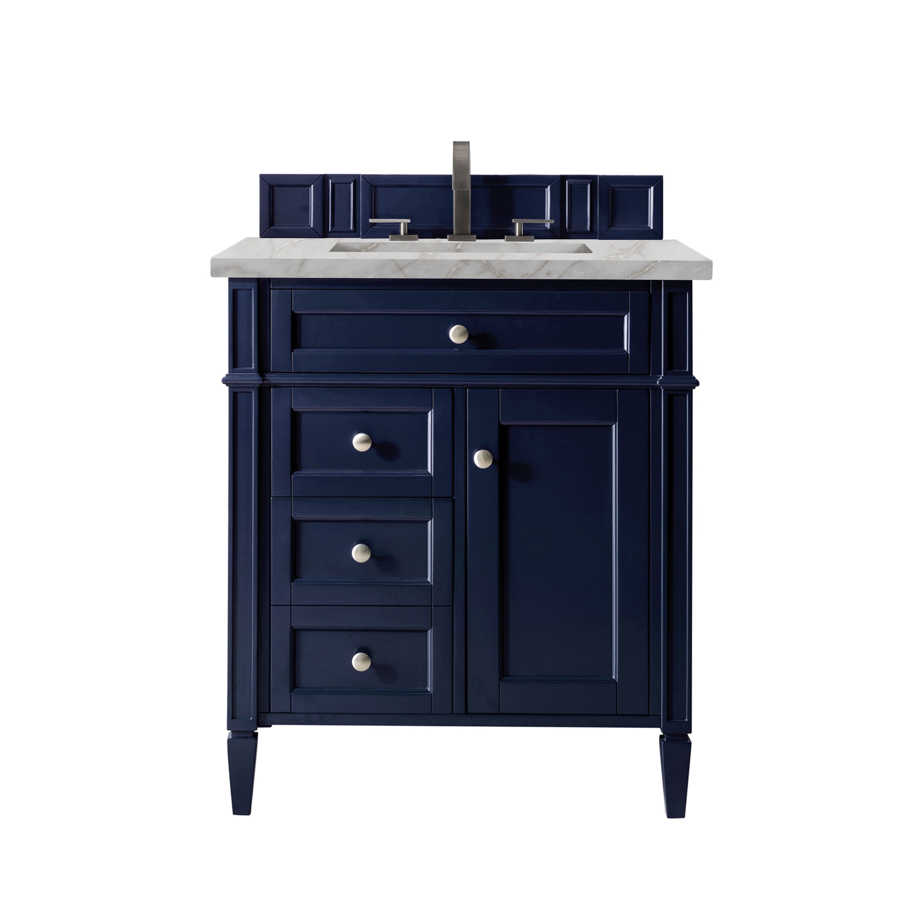 James Martin Brittany 30" Single Vanity in Victory Blue with 3cm Countertop