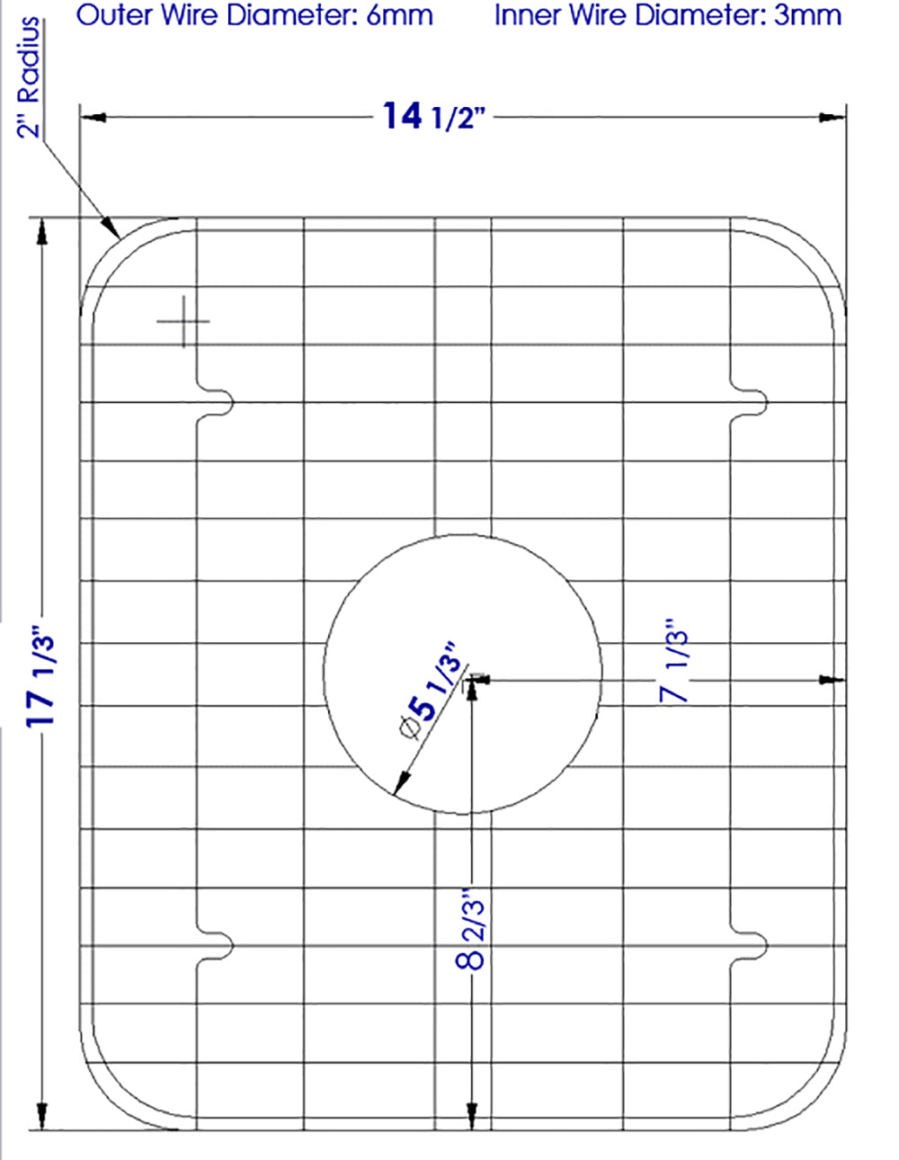 ALFI brand  GR538 Solid Stainless Steel Kitchen Sink Grid