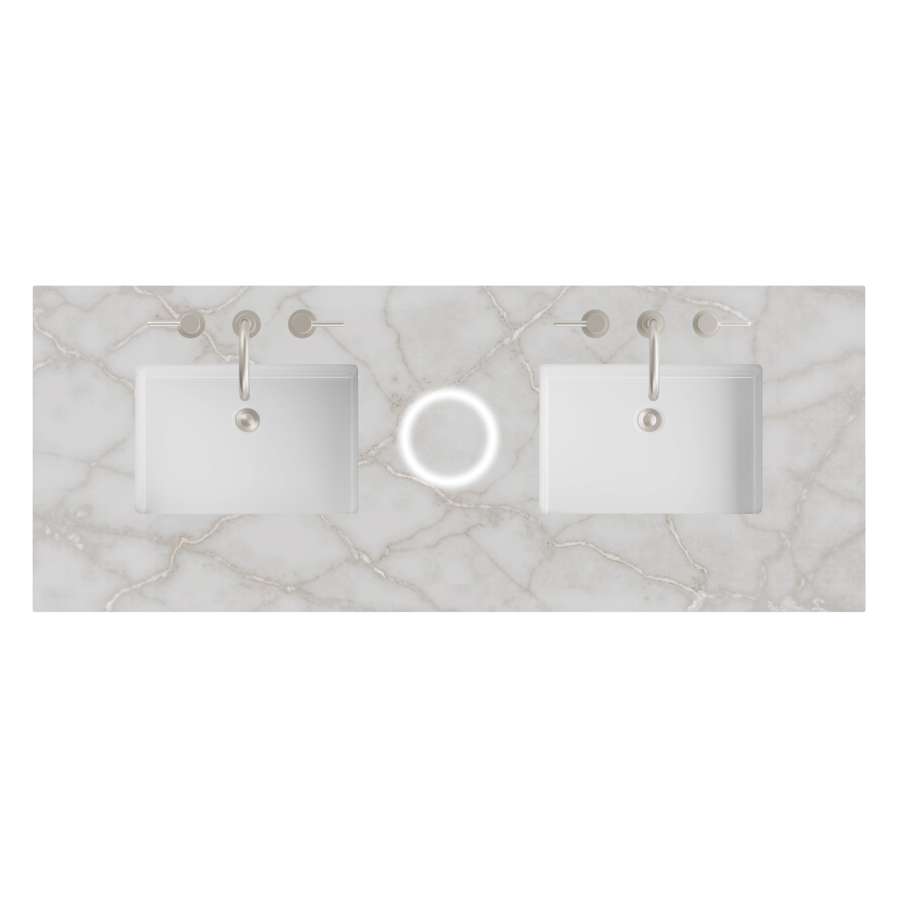 James Martin 60" Double Top with Sink & FreePower Wireless Charger, 3cm