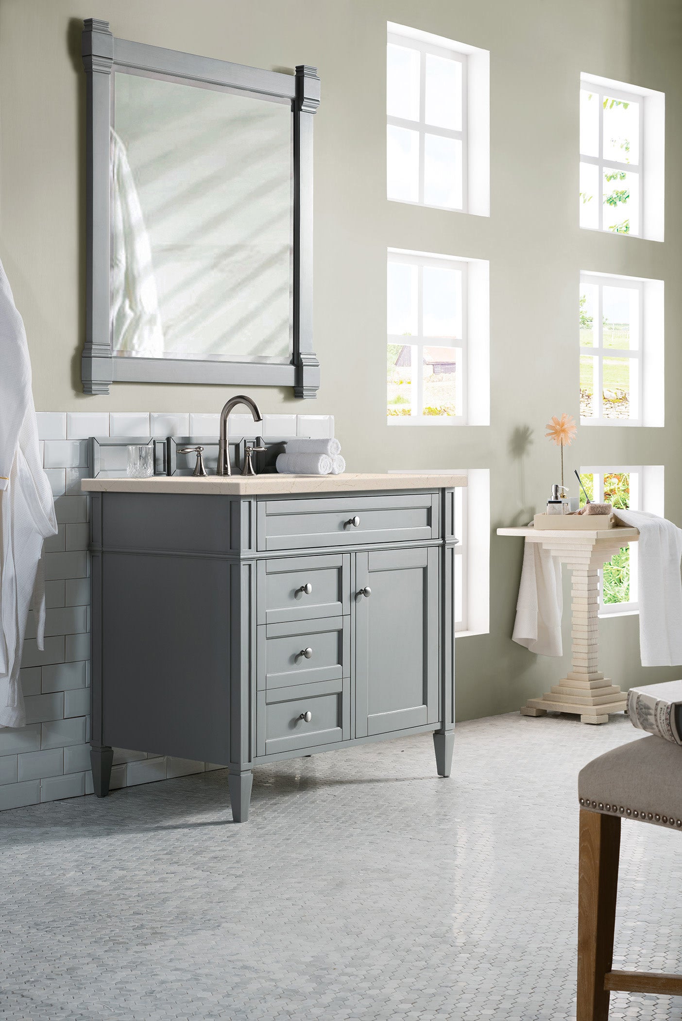 James Martin Brittany 36" Single Vanity in Urban Gray with 3cm Countertop