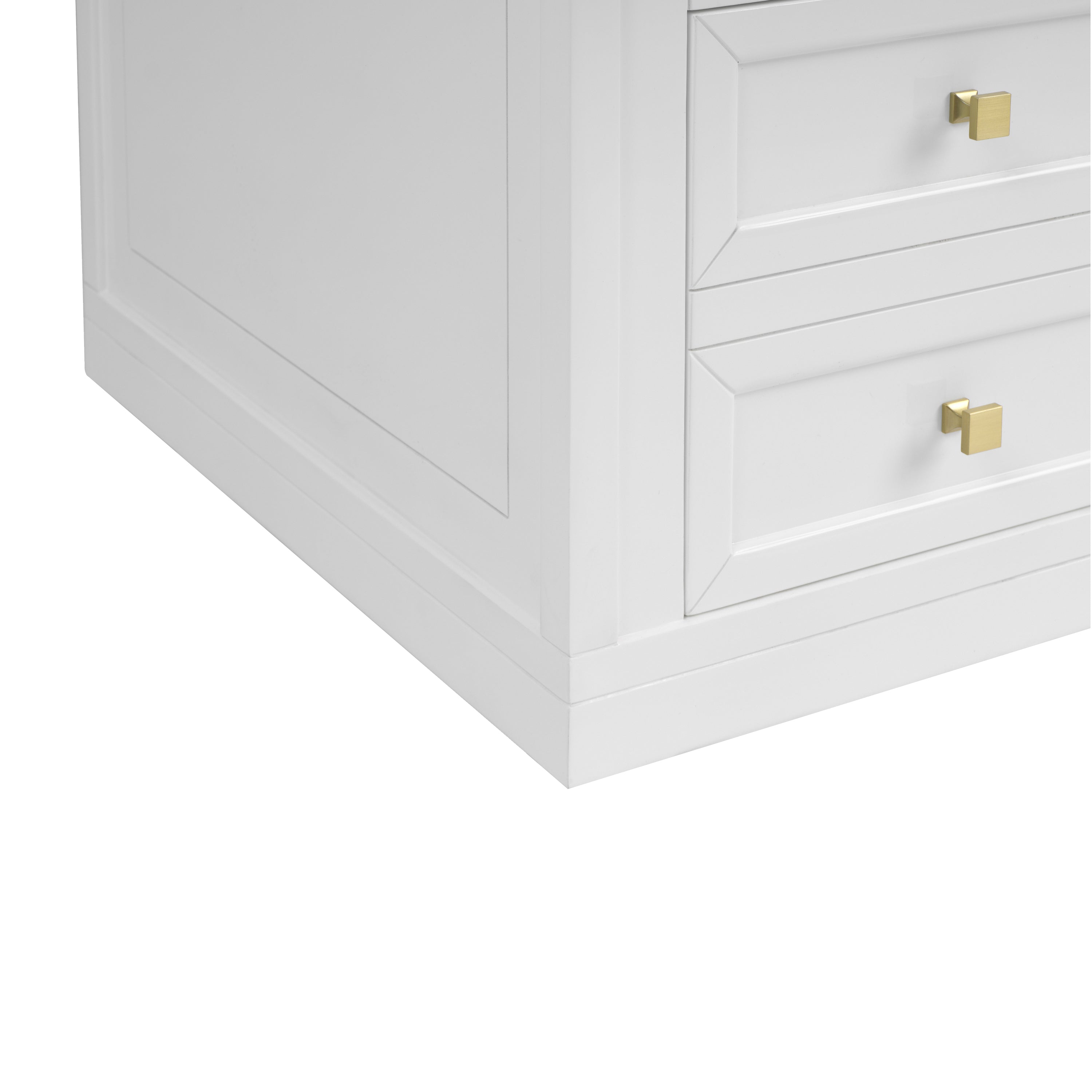 James Martin Chicago 60" Double Vanity in Glossy White with 3cm Countertop and FreePower Wireless Charger