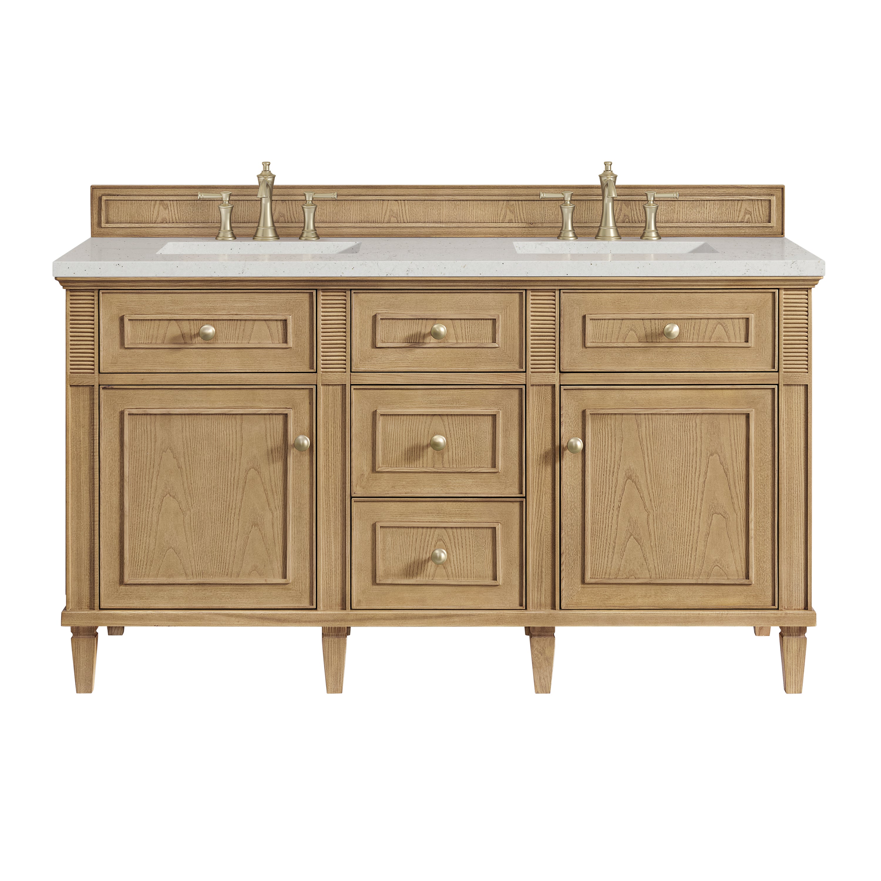 James Martin Lorelai 60" Double Vanity in Light Natural Oak with 3cm Countertop