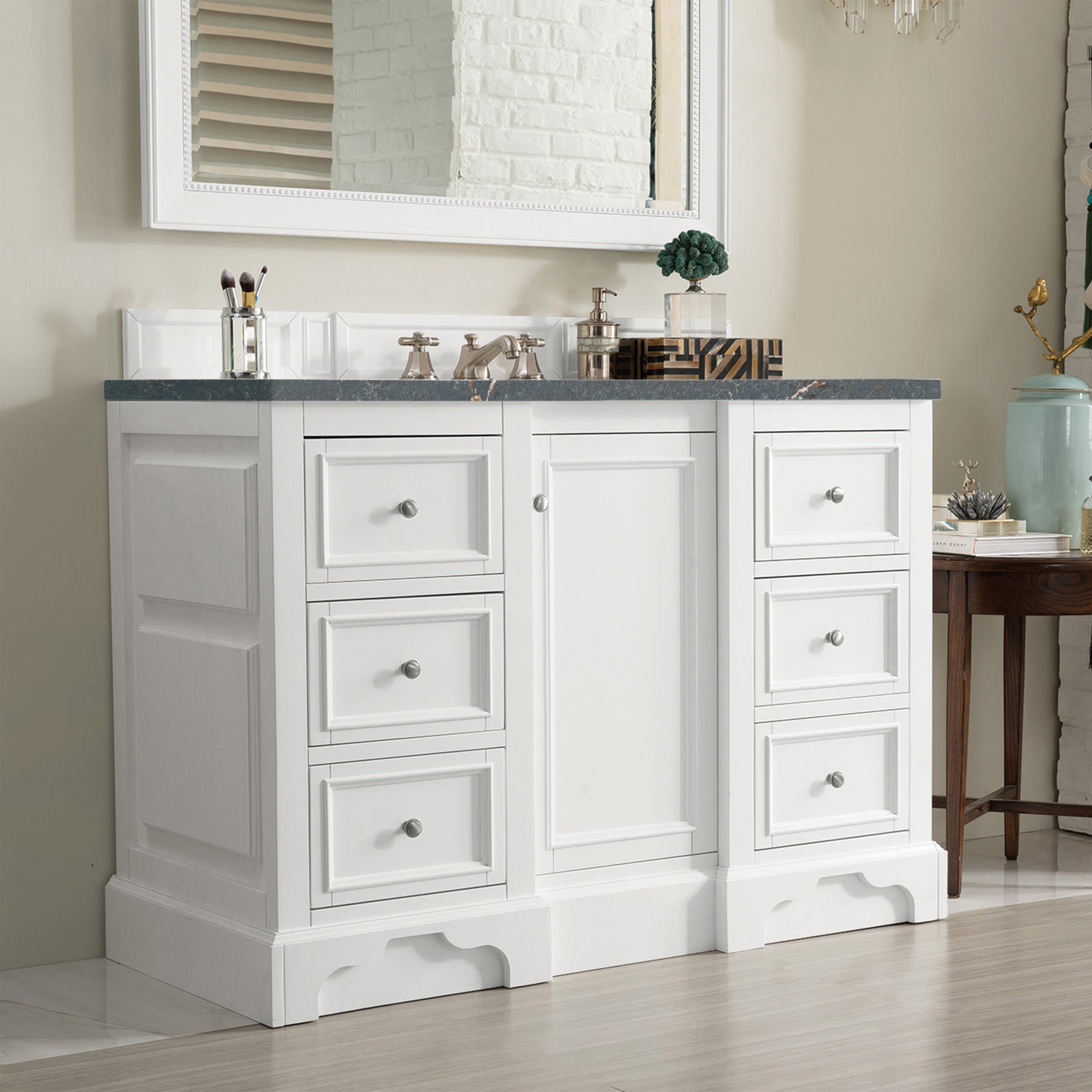 James Martin De Soto 48" Single Vanity in Bright White with 3cm Countertop