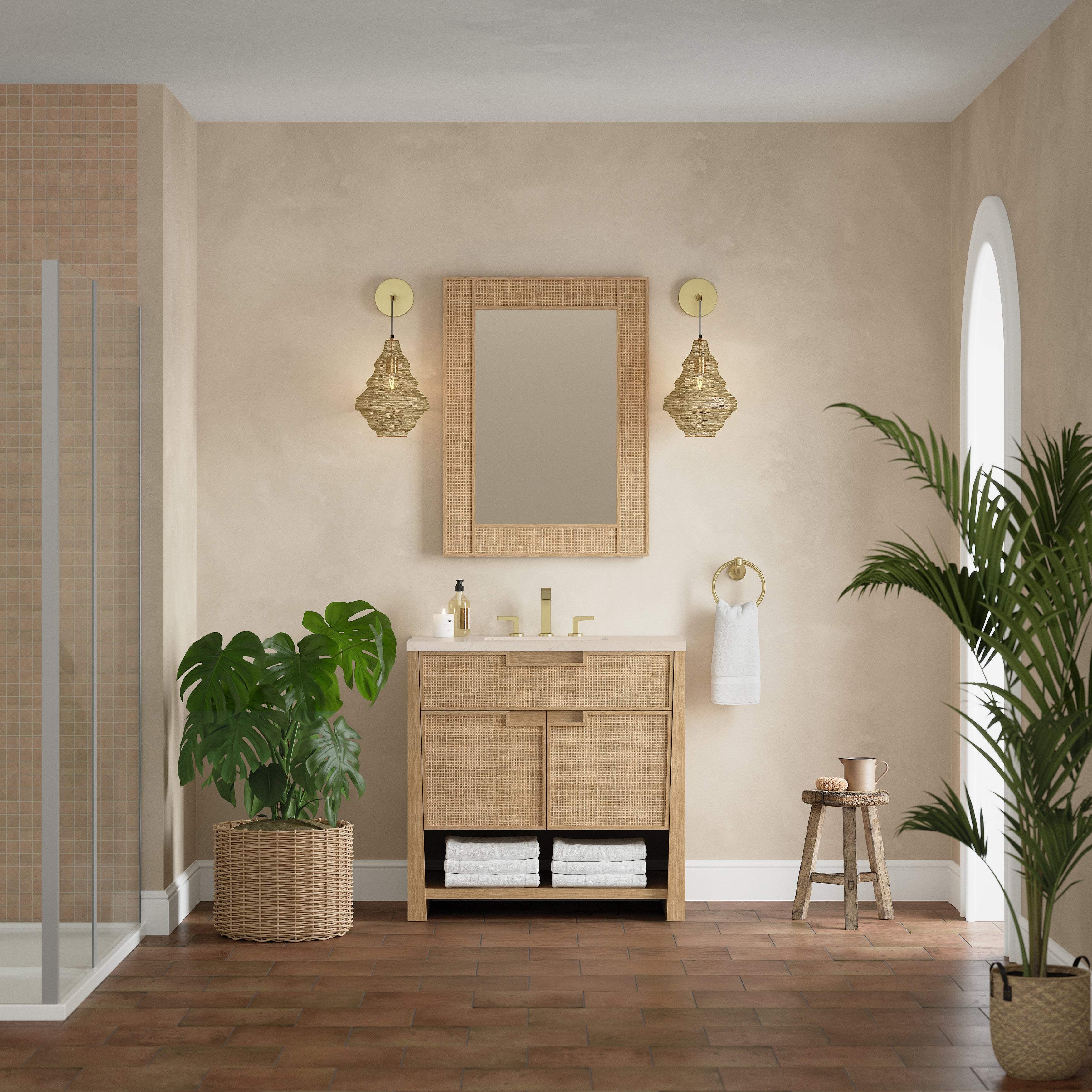James Martin Solene 36" Single Vanity in Seaside Oak with 3cm Countertop