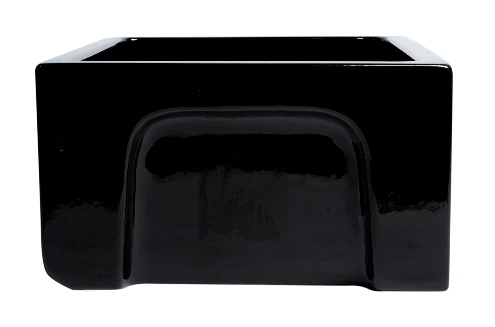 ALFI brand AB2418HS 24" Reversible Smooth / Fluted Single Bowl Fireclay Farm Sink – Biscuit, Black Gloss, Black Matte, White