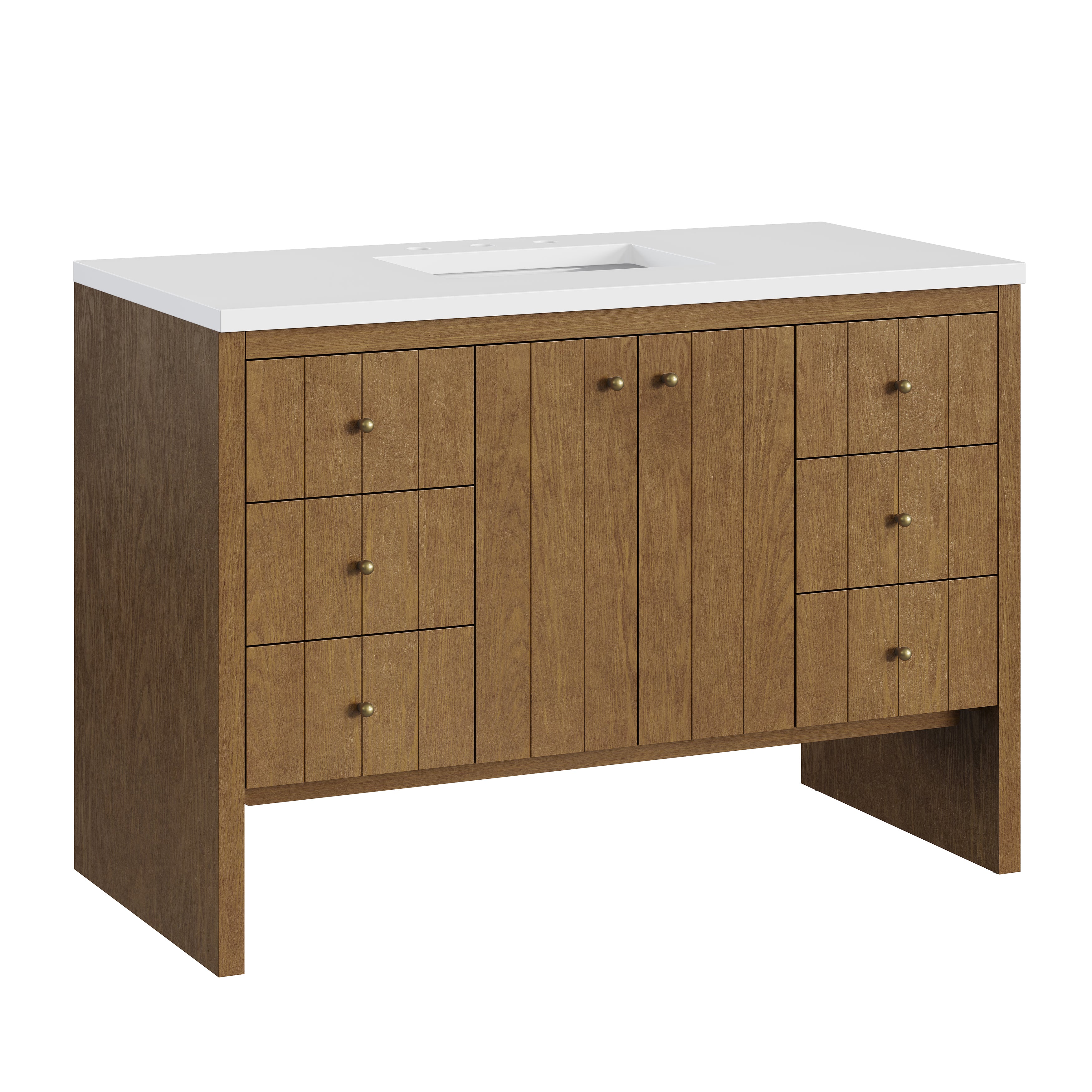 James Martin Hudson 48" Single Vanity in Honey Oak with 3cm Countertop