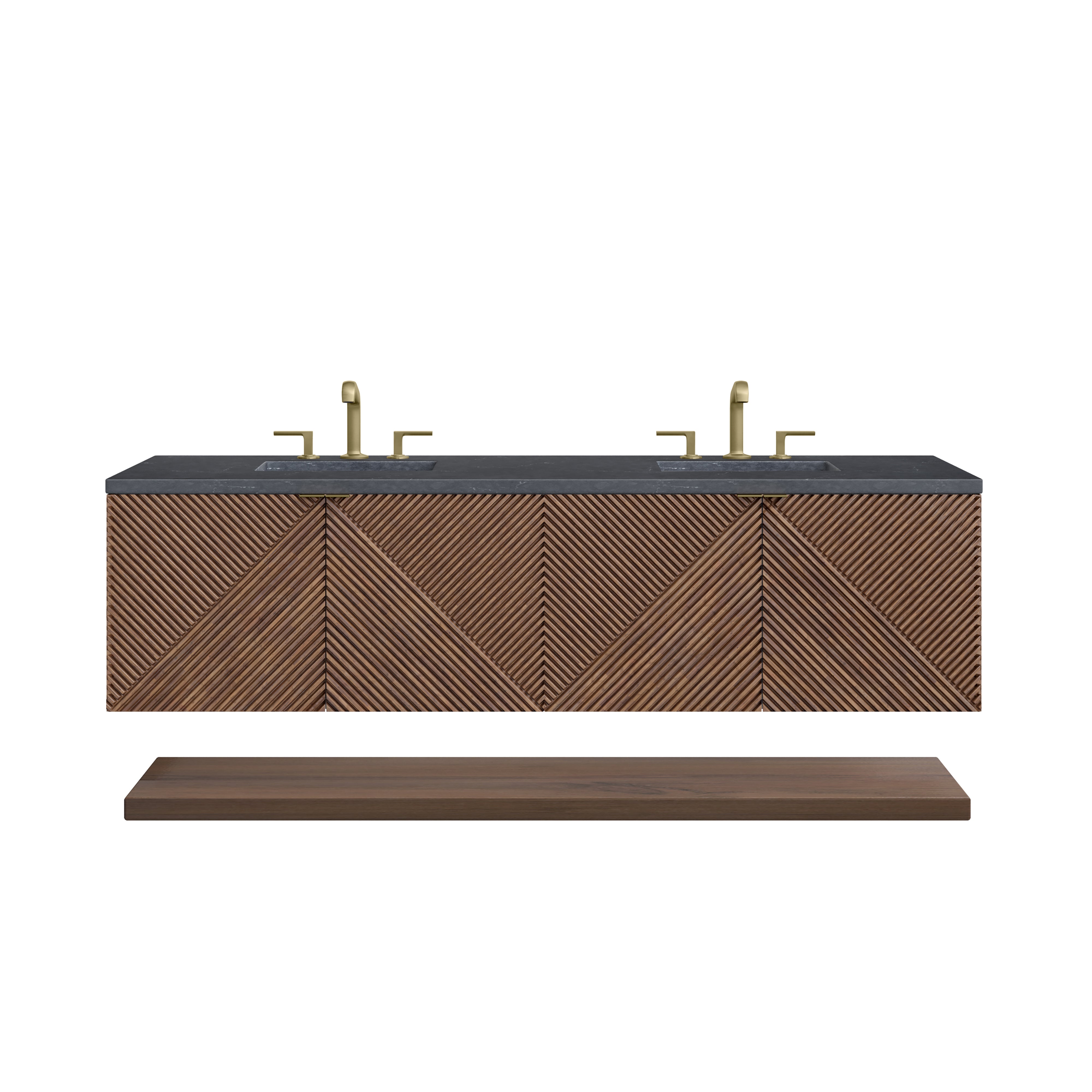 James Martin Marcello 72" Double Vanity in Chestnut with 3cm Countertop