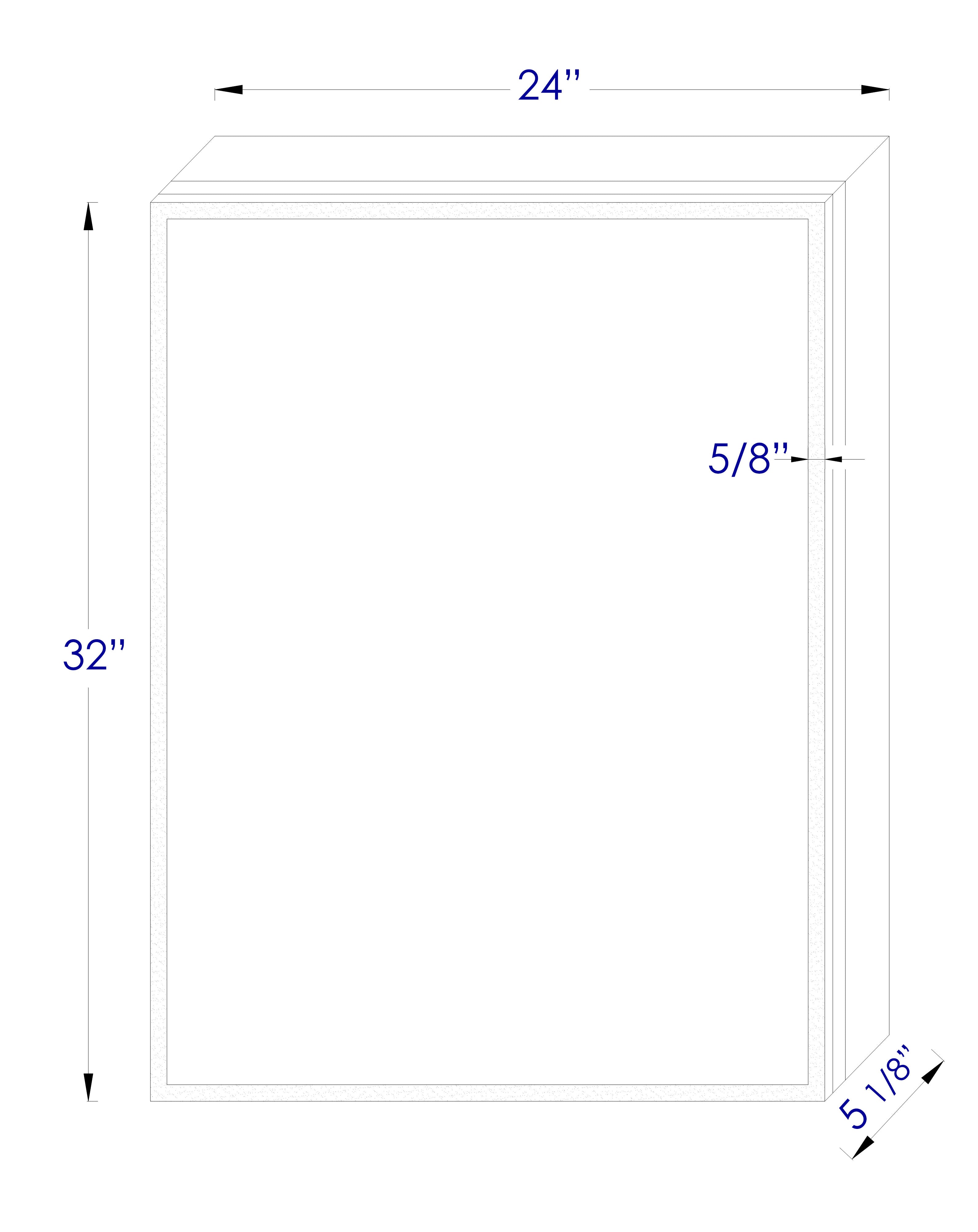 ALFI brand  ABMC2432 24" x 32" Single Door LED Light Medicine Cabinet