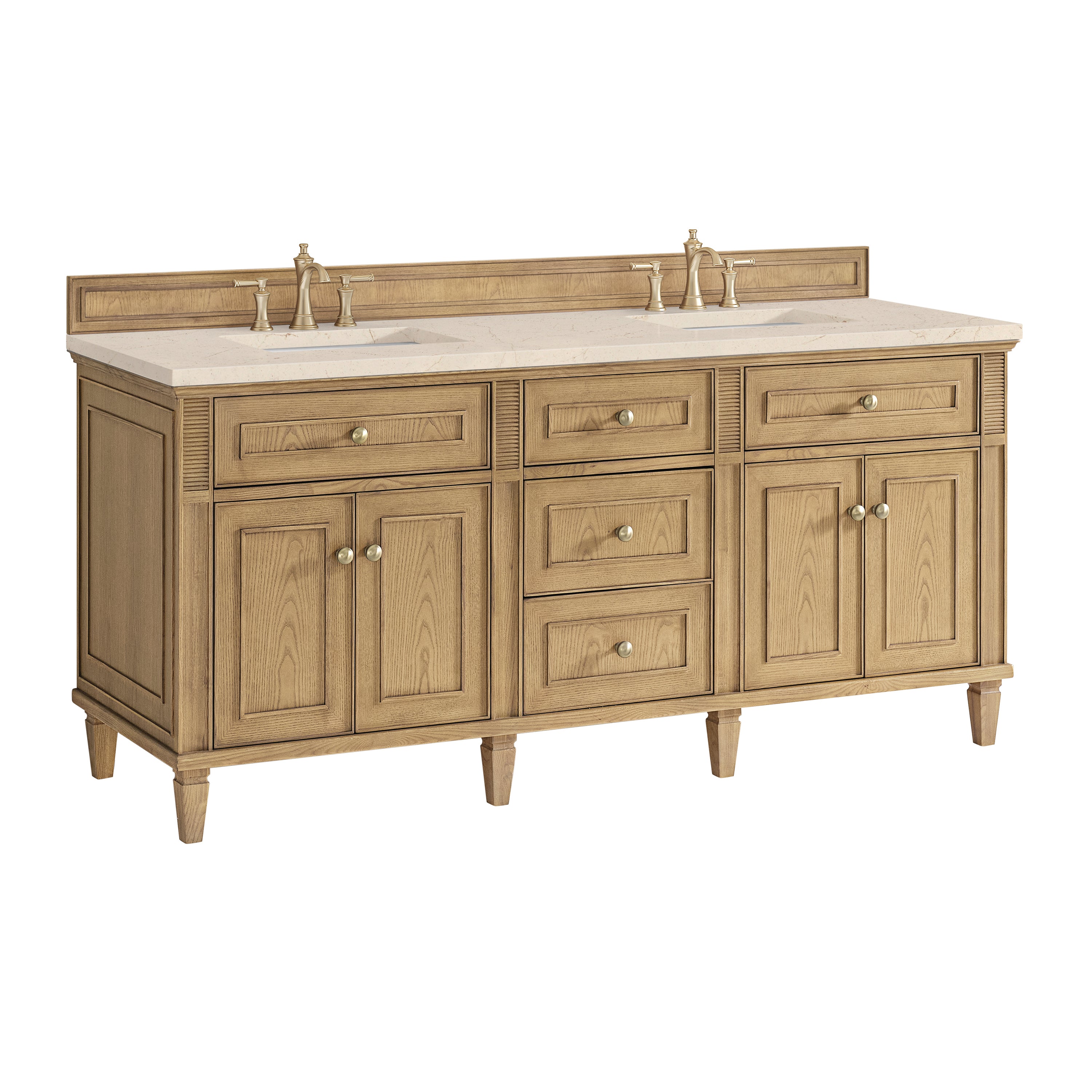 James Martin Lorelai 72" Double Vanity in Light Natural Oak with 3cm Countertop