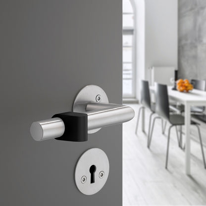 BESLAGSBODEN - Door stop for handle, Black rubber, Length 34 mm