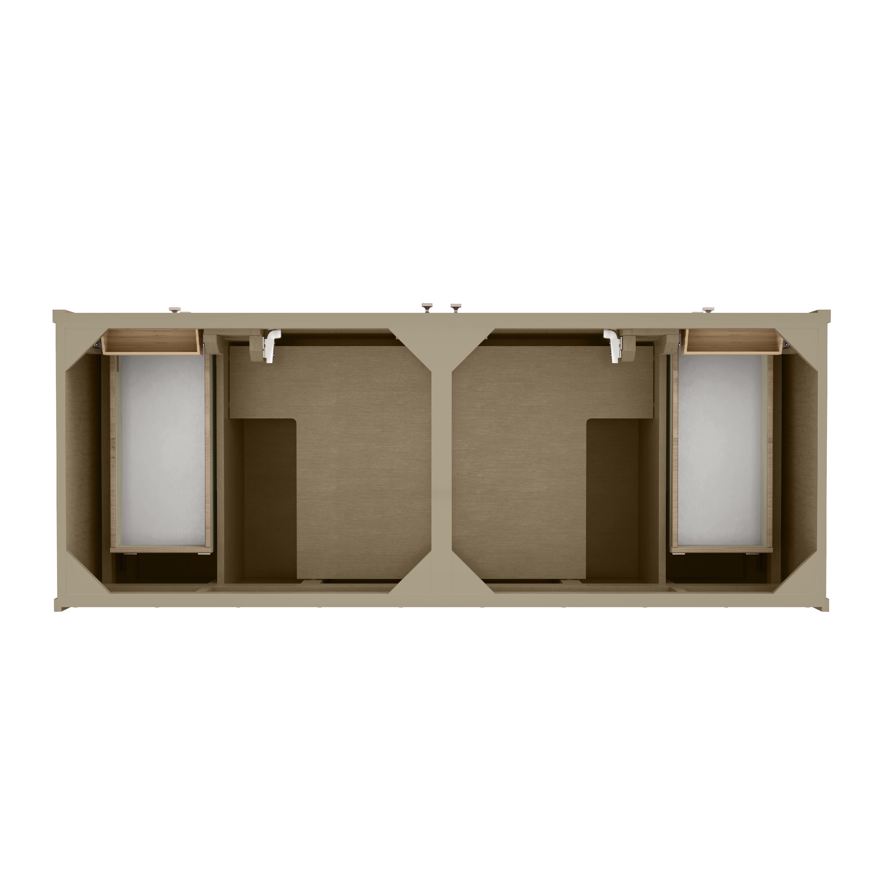 James Martin Chicago 60" Double Vanity in Walnut Whisper with 3cm Countertop and FreePower Wireless Charger