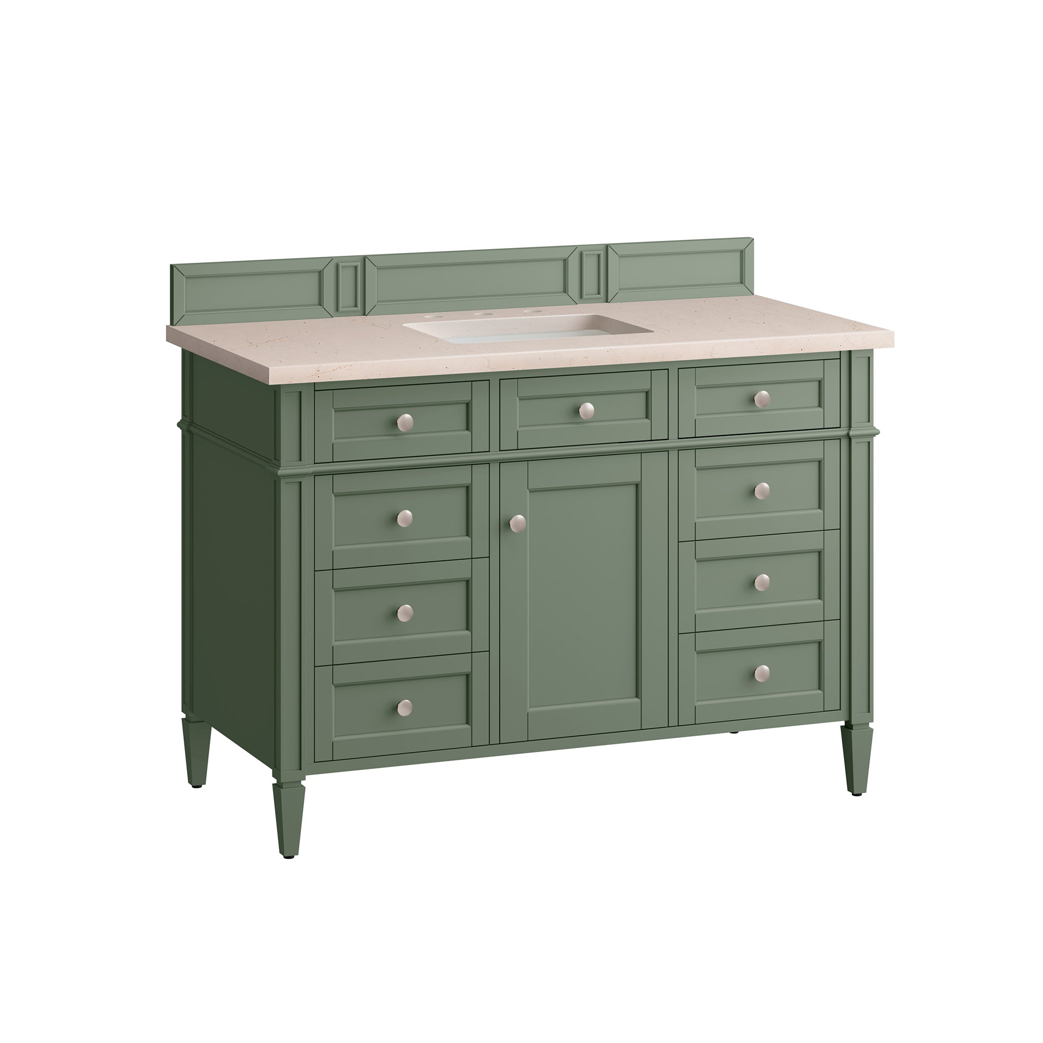 James Martin Brittany 48" Single Vanity in Smokey Celadon with 3cm Countertop