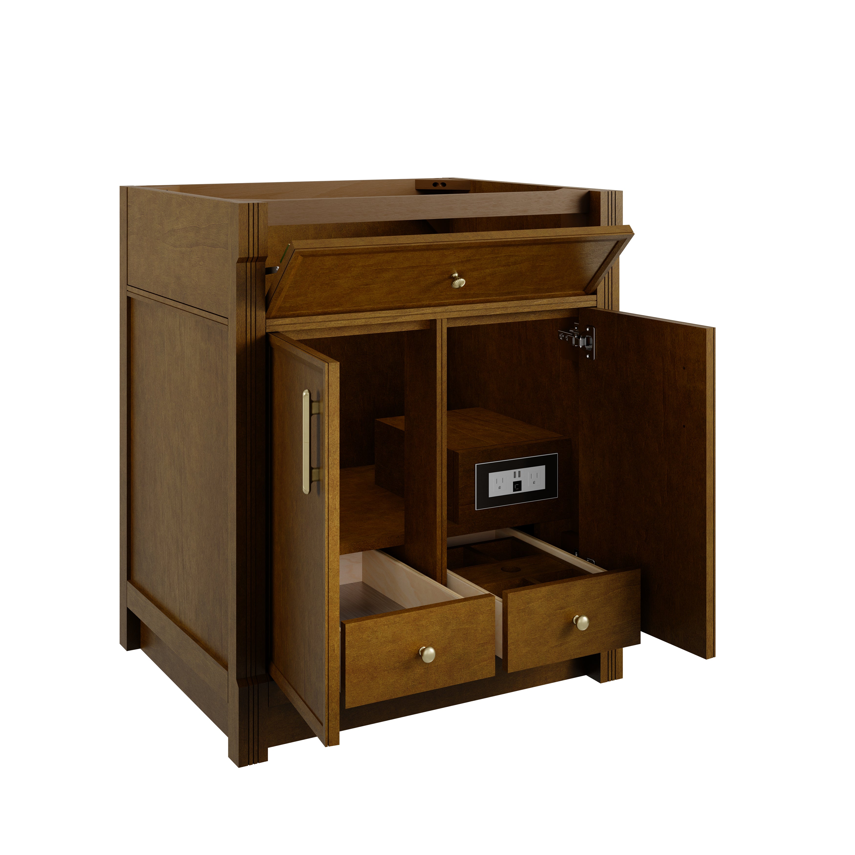 James Martin Bellshire 30" Single Vanity in Honey Oak with 3cm Countertop