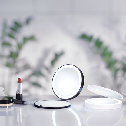 OUTLINE - Travel Mirror, LED. White, x1/x7 Magnification,