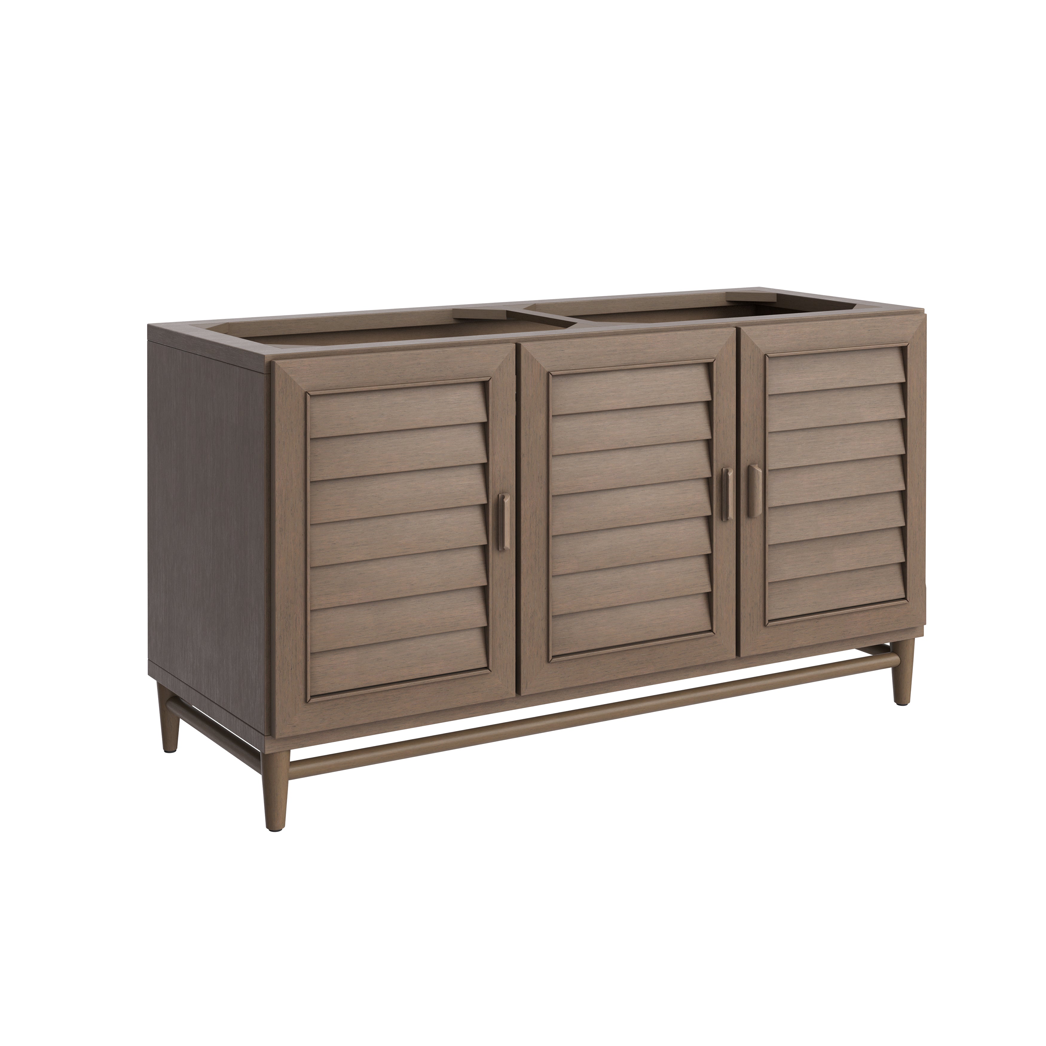 James Martin Portland 60" Double Vanity in Whitewashed Walnut with 3cm Countertop