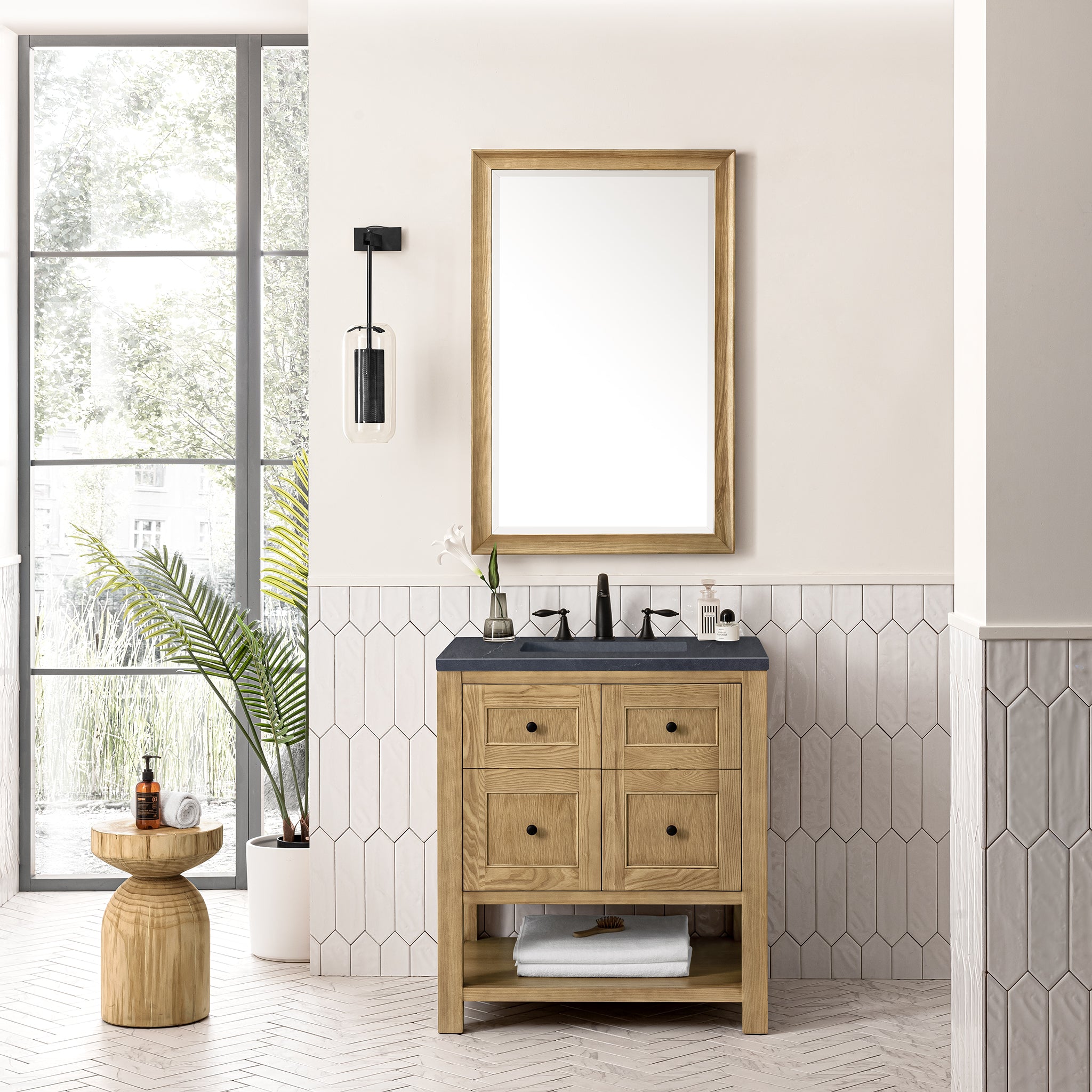 James Martin Breckenridge 30" Single Vanity in Light Natural Oak with 3cm Countertop